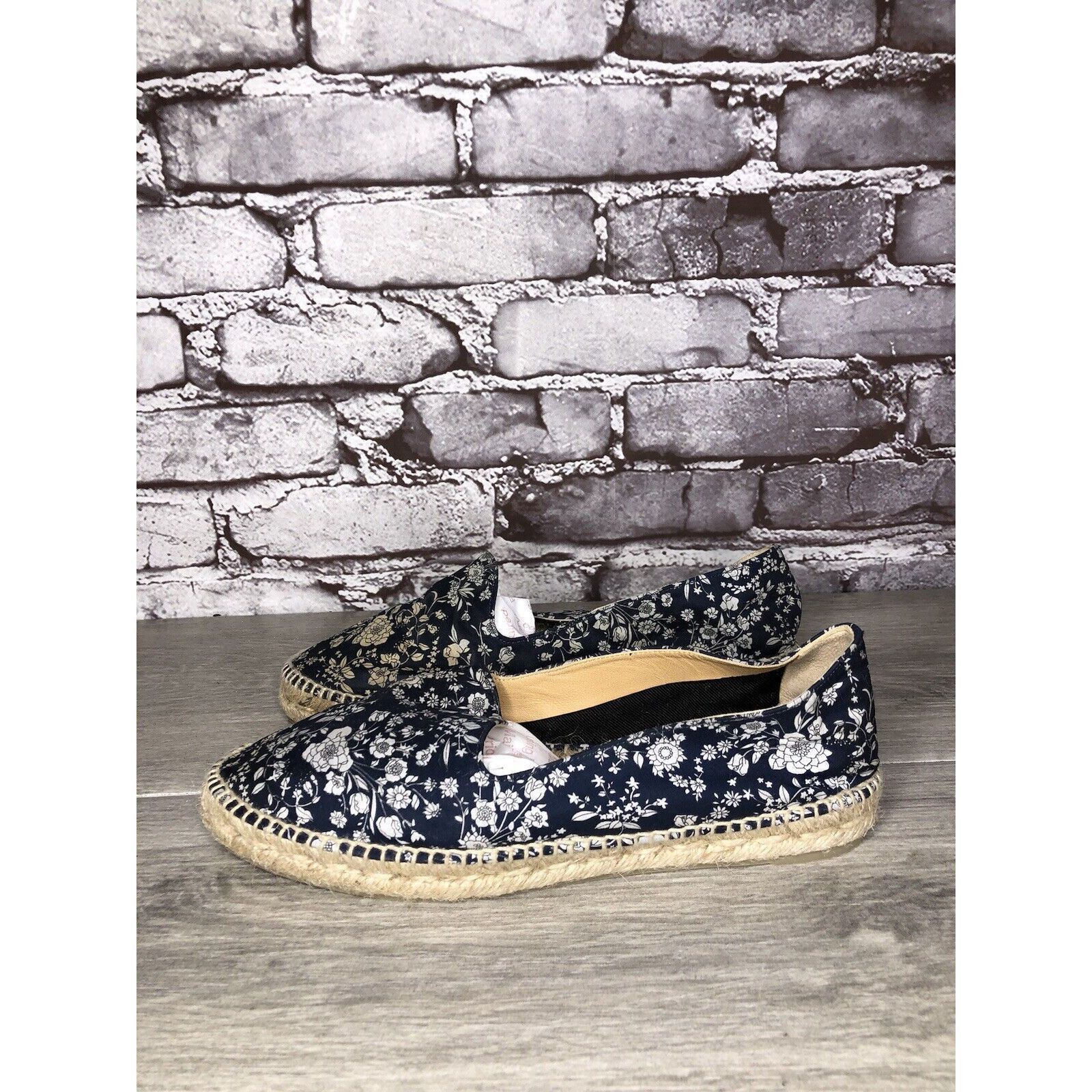 Castaner Castaner Espadrilles Blue Floral Canvas Fabric Slip On Flats Size US 7.5 / IT 37.5 - 1 Thumbnail