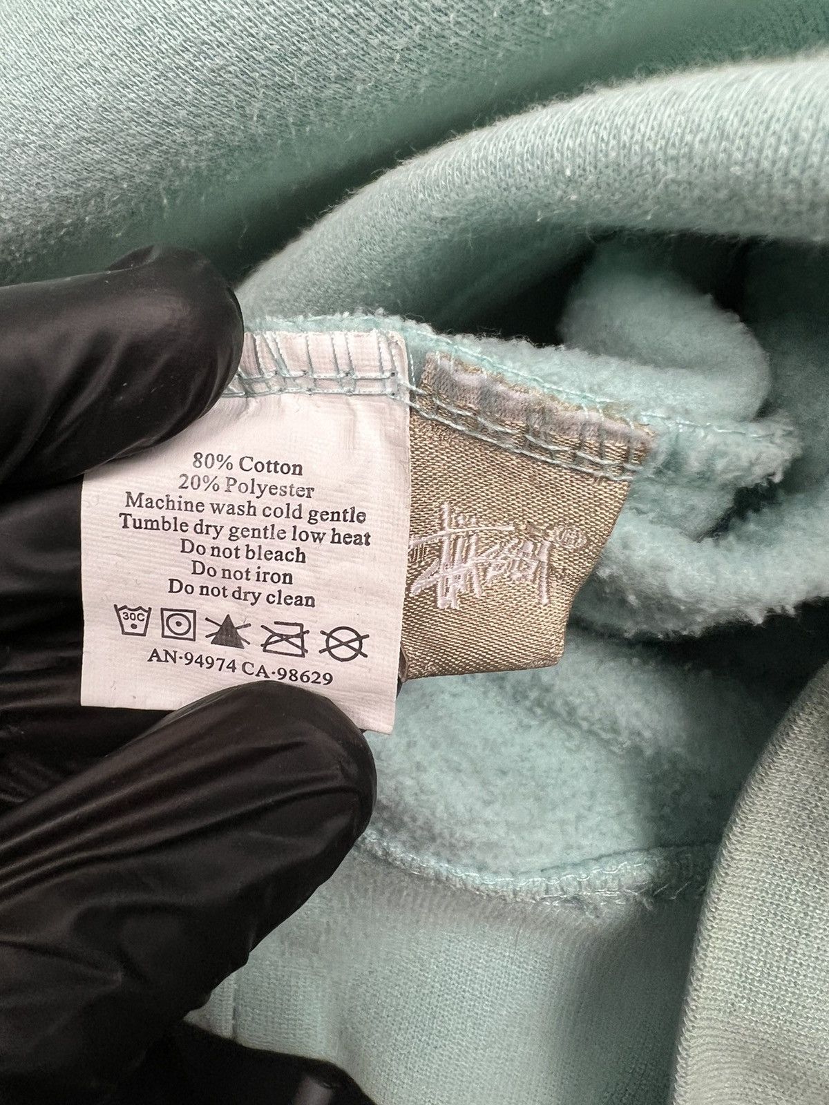 Stussy Stüssy mint sweatshirt crew neck Size US L / EU 52-54 / 3 - 7 Thumbnail