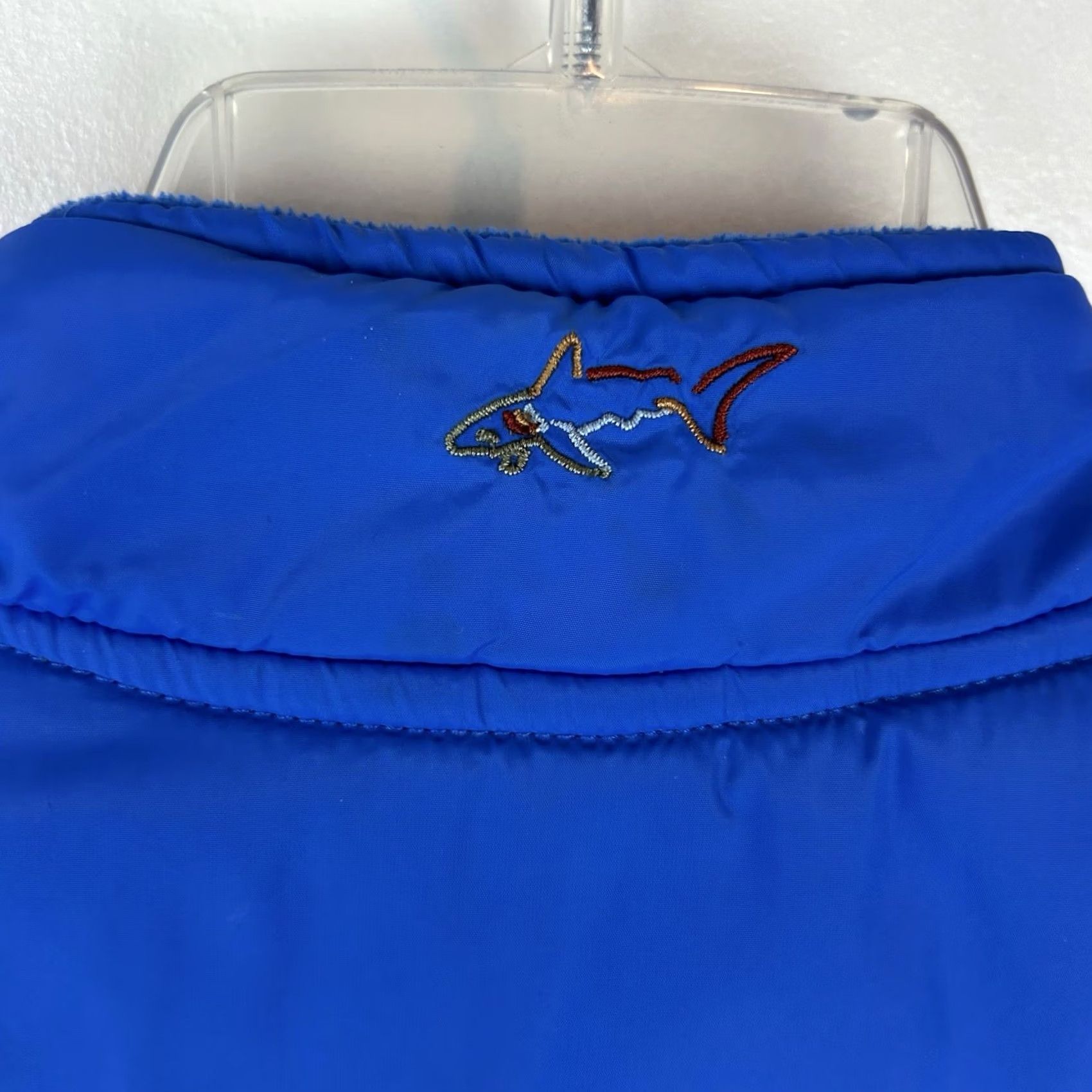 Vintage Greg Norman Puffer Vest Mens 2XL Blue Reversible Golf Warm Fleece Lined Shirt vest? Size US XXL / EU 58 / 5 - 6 Thumbnail