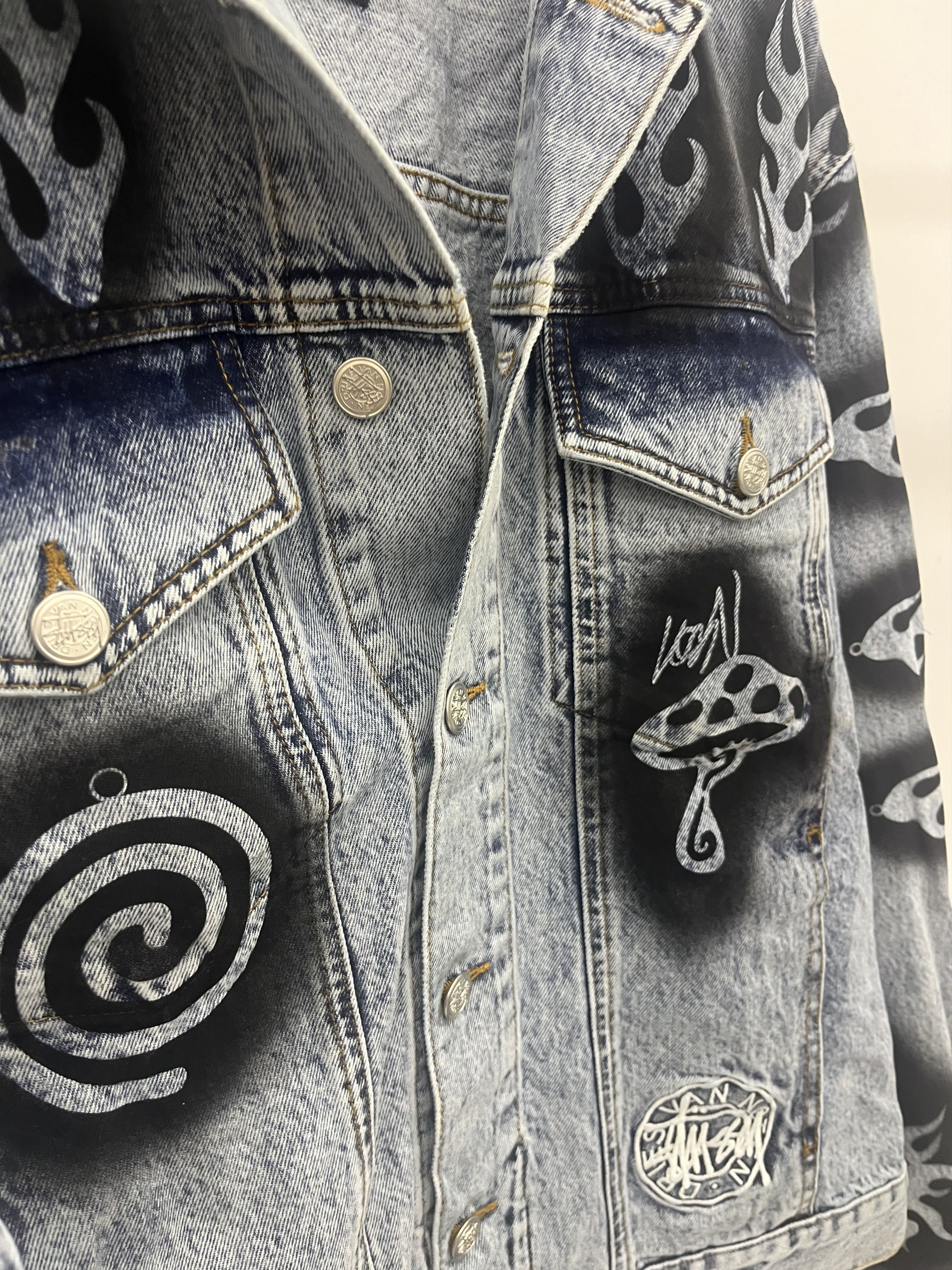 Dries Van Noten × Stussy TRUCKER JACKET DENIM Size US XL / EU 56 / 4 - 4 Thumbnail