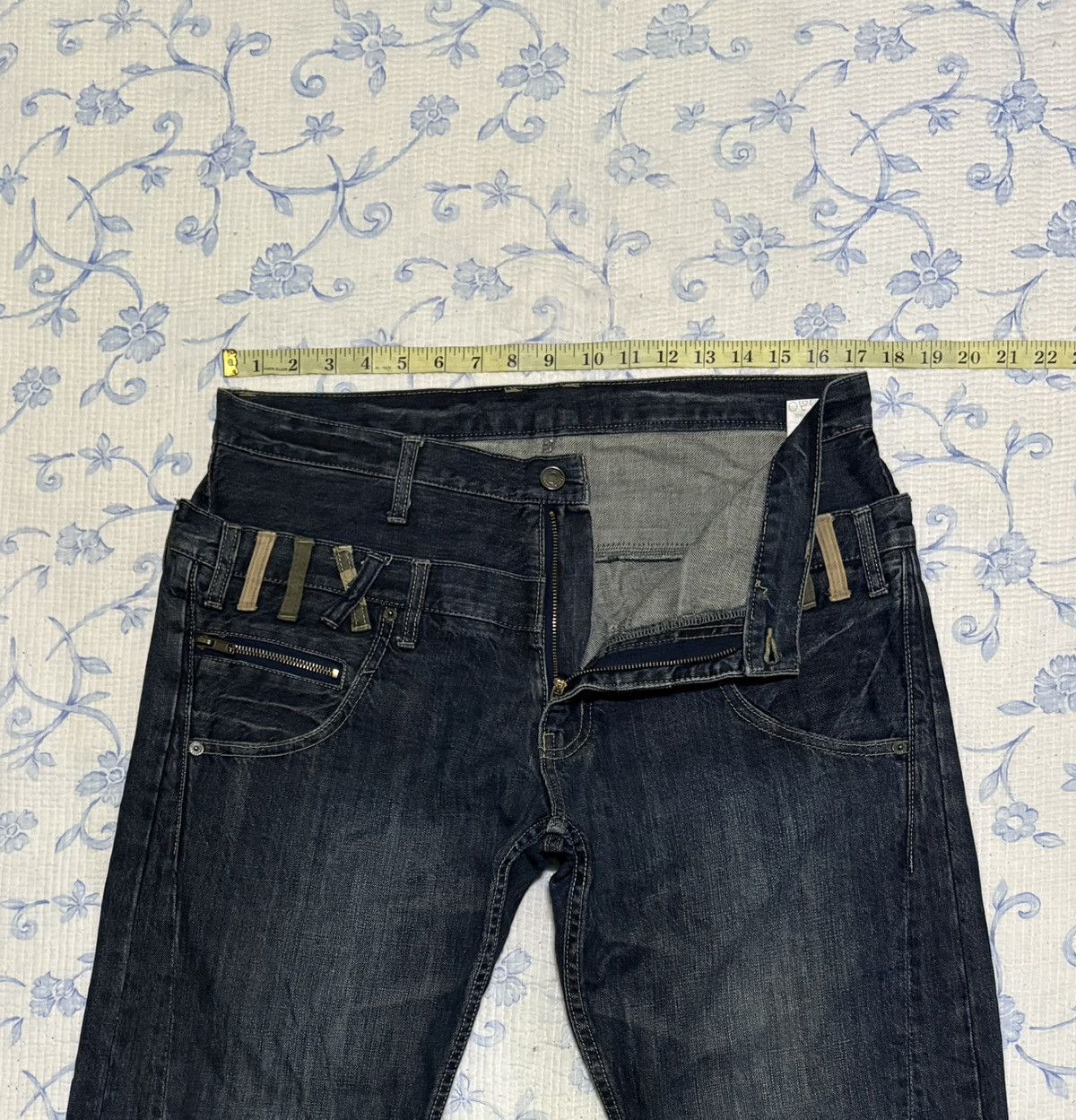 Japanese Brand Japanese High Quality Double Waist Jeans Distressed Denim Size US 34 / EU 50 - 4 Thumbnail