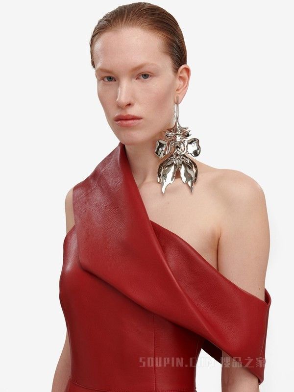 Alexander McQueen o1loc1c0625 Size:OS/ Orchid Stick Earrings in Silver Size ONE SIZE - 4 Thumbnail