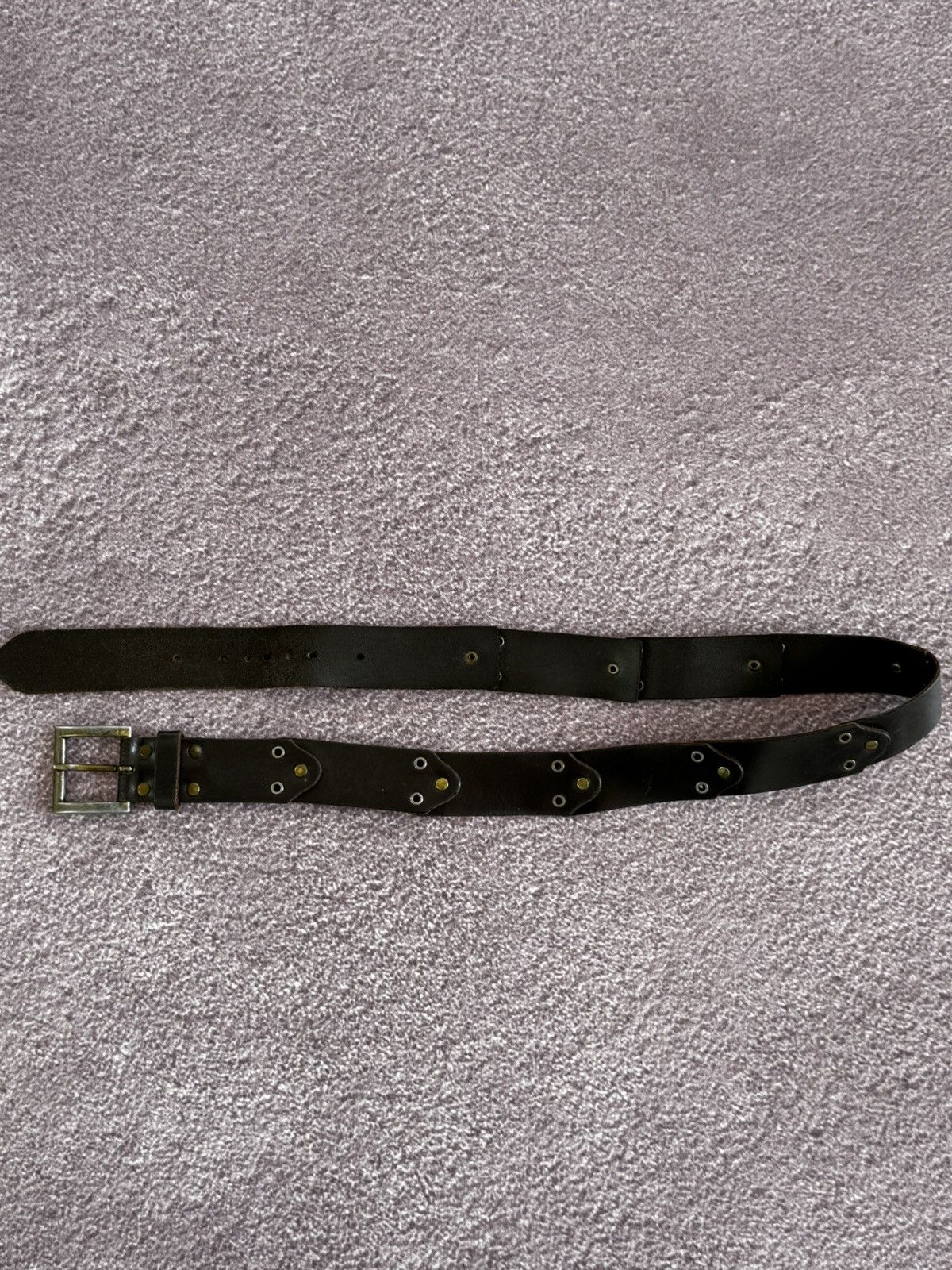 Japanese Brand Vintage Leather Studded Belt Japanese style Punk Size ONE SIZE - 6 Thumbnail