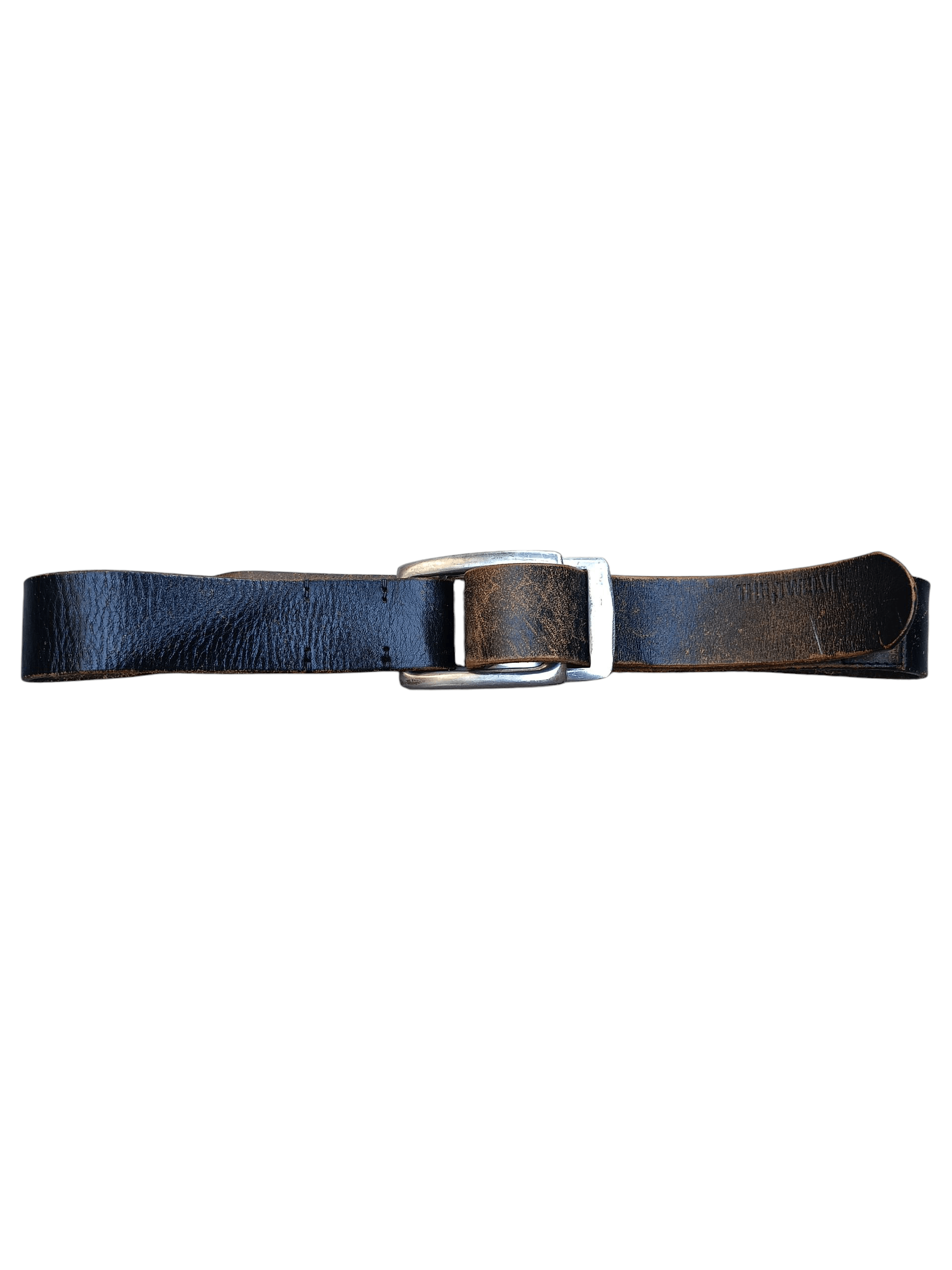 Japanese Brand RARE🔥 THE TWELVE DOUBLE BUCKLE VINTAGE LEATHER BELT Size ONE SIZE - 1 Thumbnail