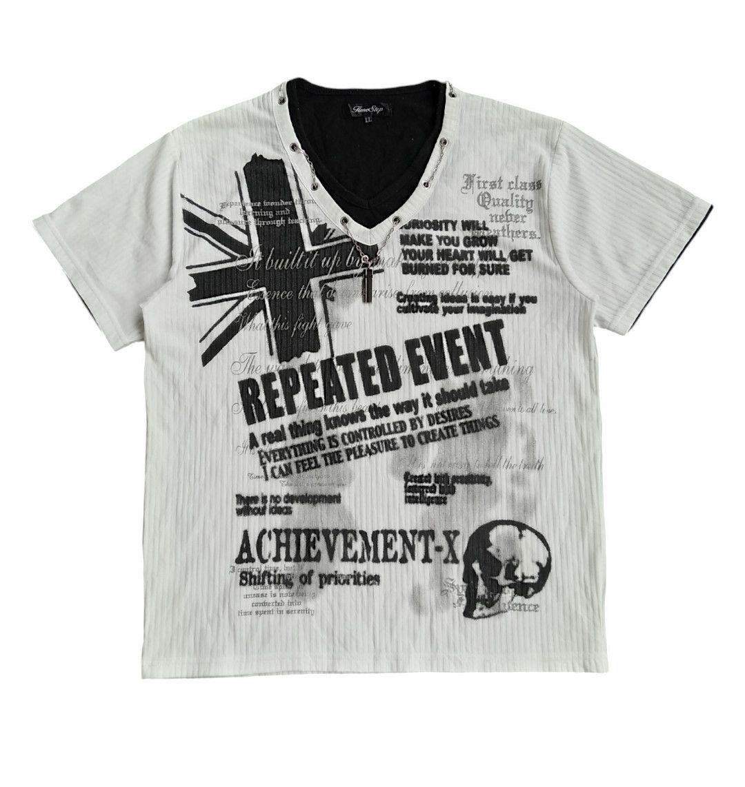 If Six Was Nine × Japanese Brand × Le Grande Bleu (L.G.B.) Vtg Time Step Double Layered Necklace Punk Skull T shirt Size US L / EU 52-54 / 3 - 1 Thumbnail
