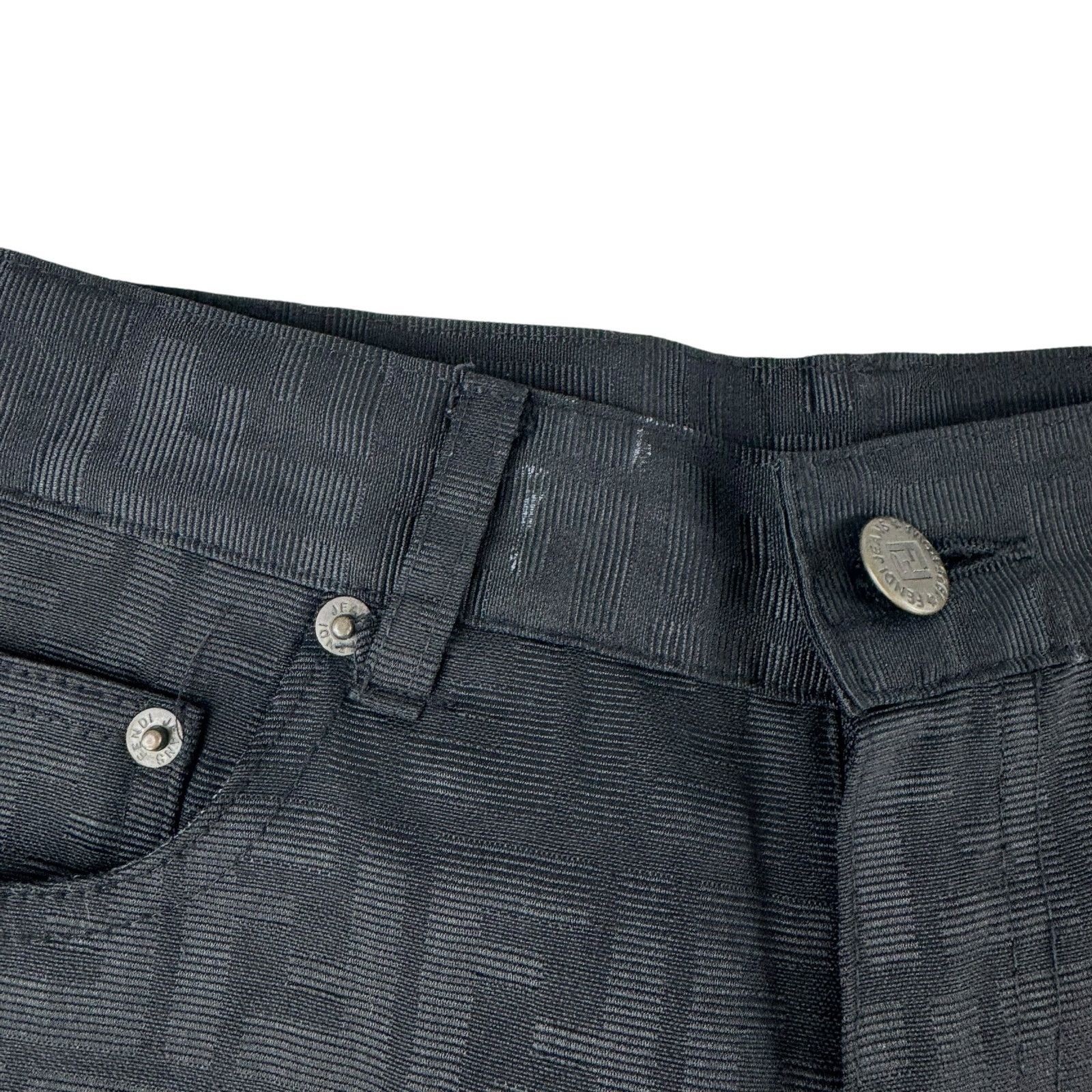 Fendi Fendi Vintage Cropped Black Zucca Print Pant Size 27" / US 4 / IT 40 - 8 Thumbnail