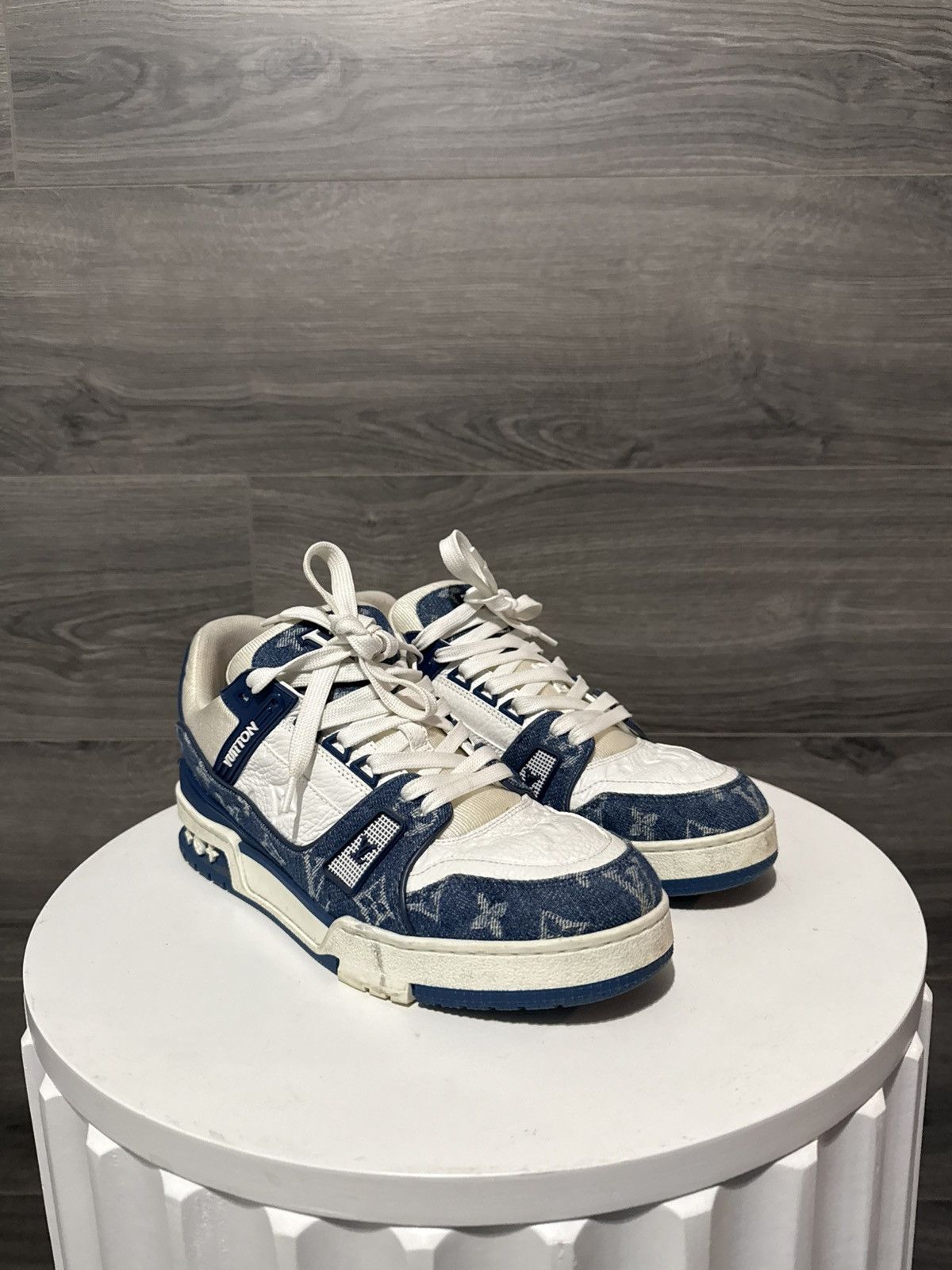 Louis Vuitton Louis Vuitton Denim Monogram Trainers Size US 8.5 / EU 41-42 - 1 Thumbnail