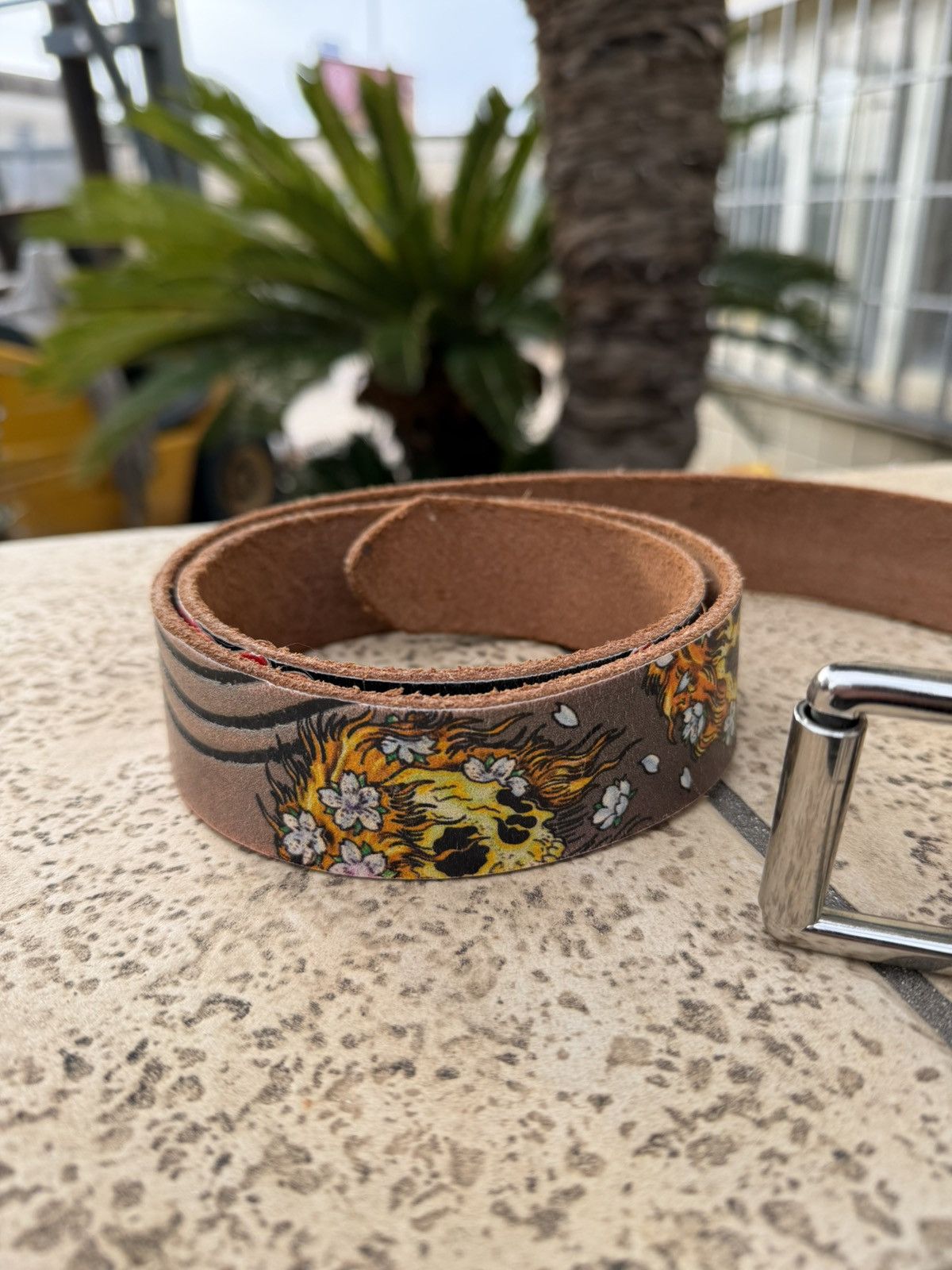 Ed Hardy Ed Hardy Leather Belt Brown Size ONE SIZE - 2 Thumbnail