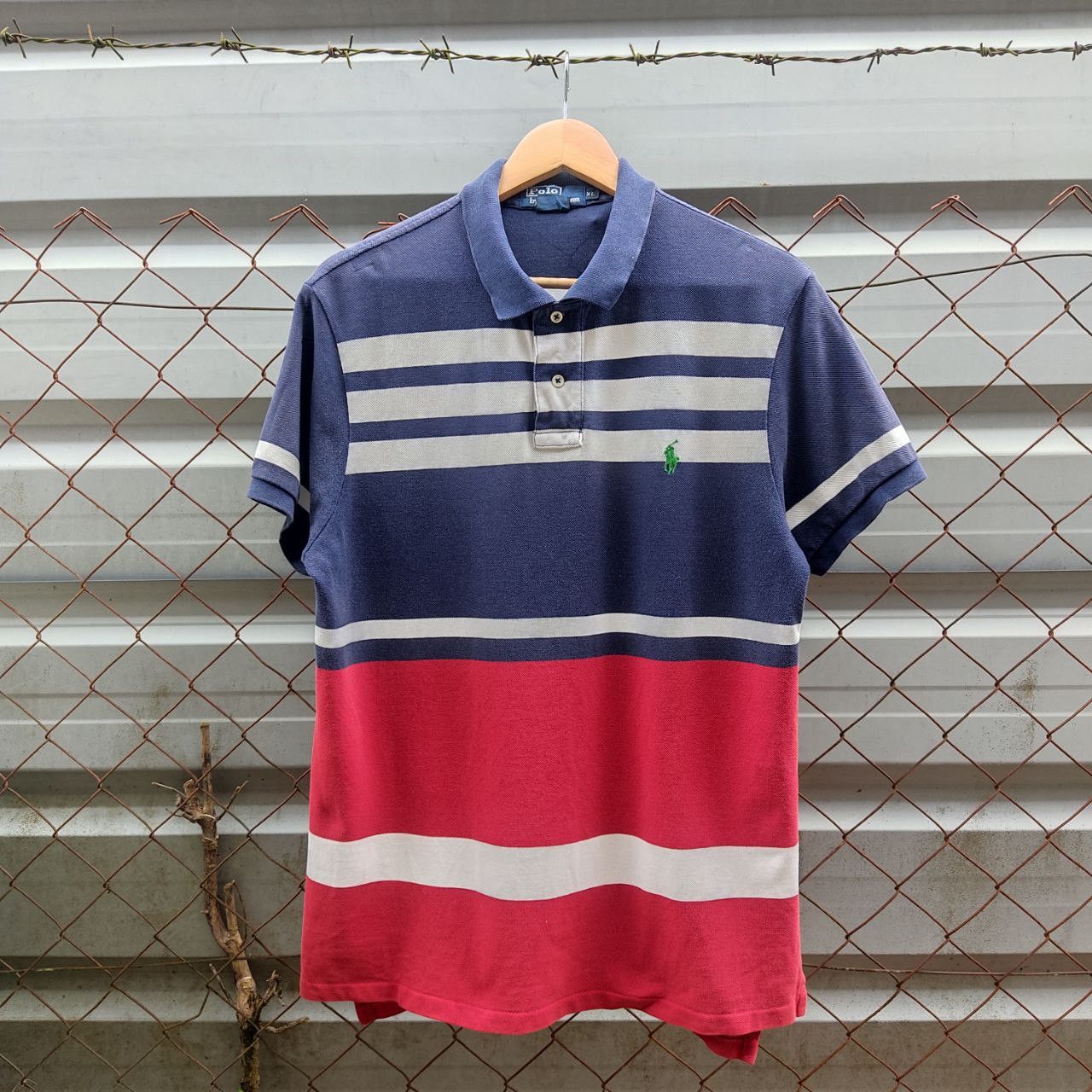 Polo Ralph Lauren × Vintage Vintage Polo Ralph Lauren Red Blue White Stripes Size US XL / EU 56 / 4 - 1 Thumbnail
