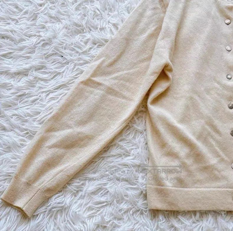 Hermes Hermes Beige 100% Cashmere Cardigan Size S / US 4 / IT 40 - 2 Thumbnail
