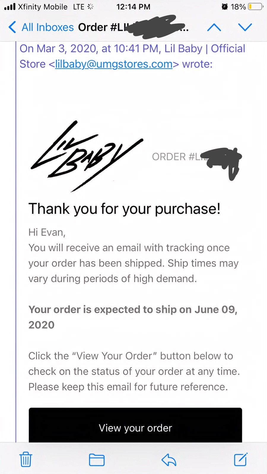 Rap Tees Lil Baby My Turn Signed Poster Size ONE SIZE - 2 Thumbnail