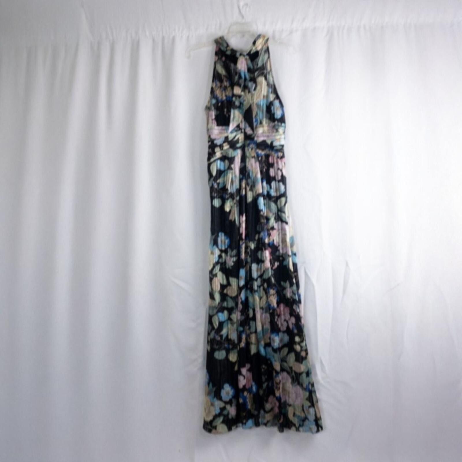 Other Adrianna Papell Black Floral Dress Womens 8 Medium Size M / US 6-8 / IT 42-44 - 6 Thumbnail
