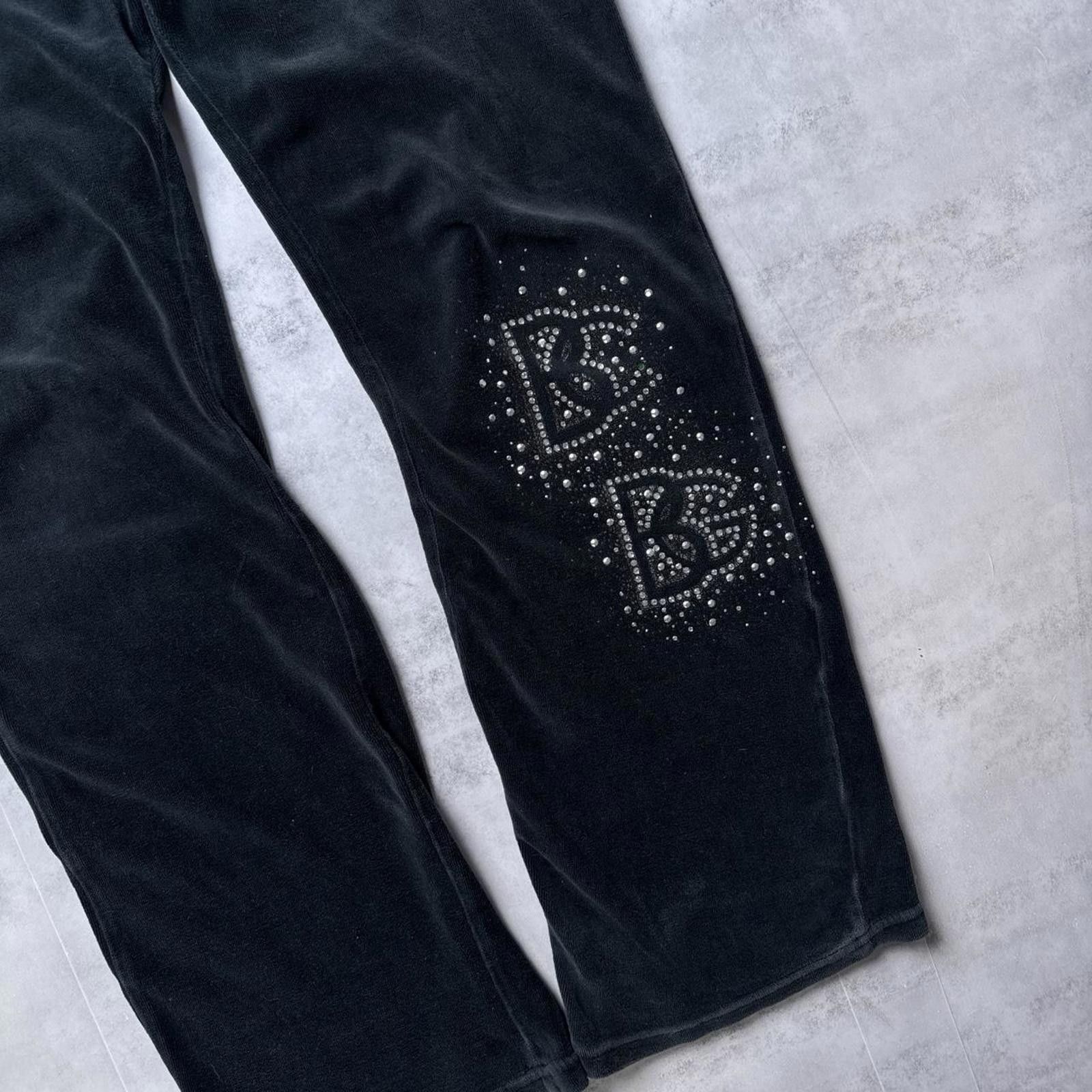 Bcbgmaxazria Y2K BCBG 00s Black Flared Sweatpants Size 36" / US 14 / IT 50 - 7 Thumbnail