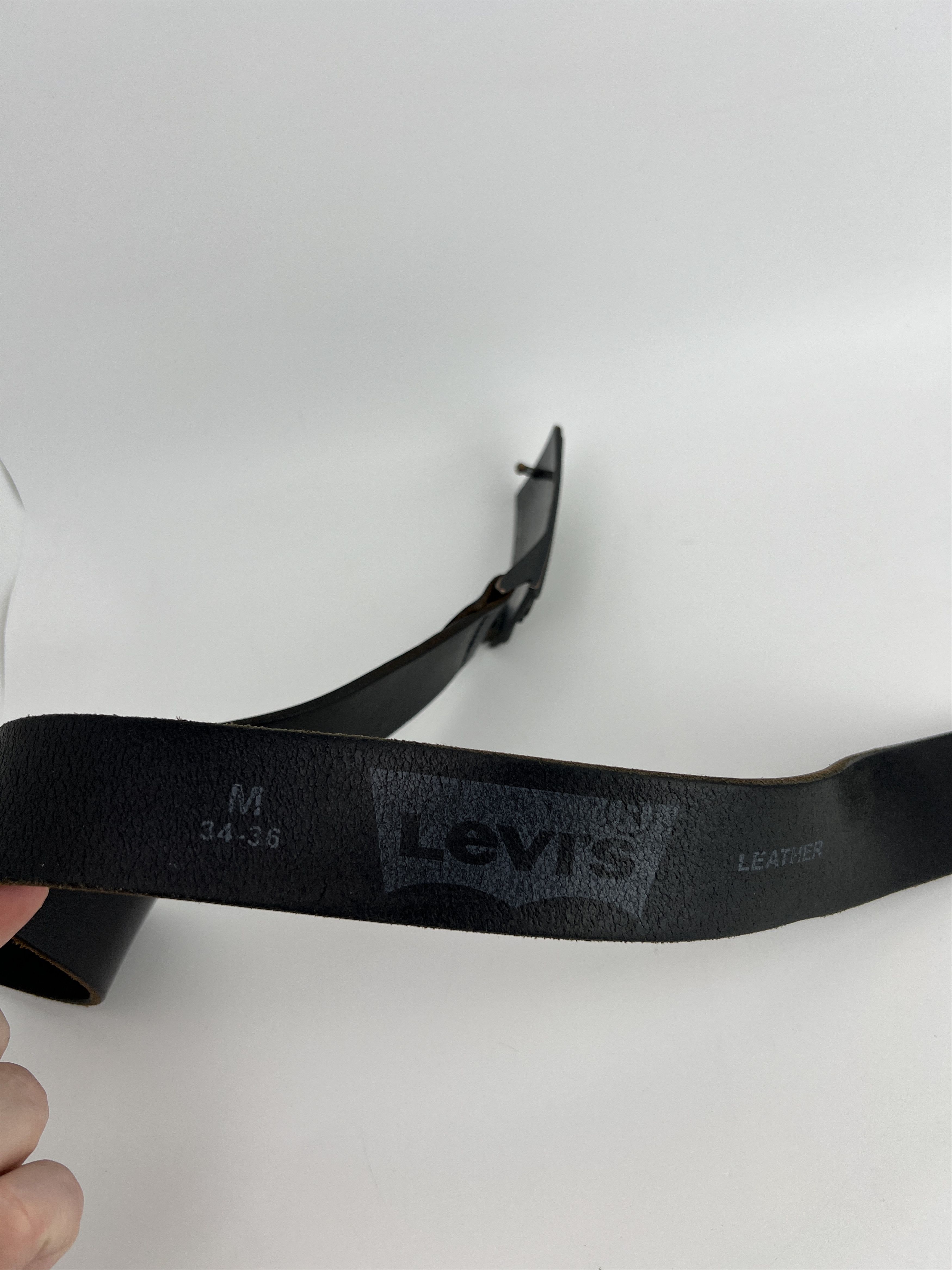 Levi's Vintage Levi's Logo Buckle Black Leather Belt Size ONE SIZE - 9 Thumbnail