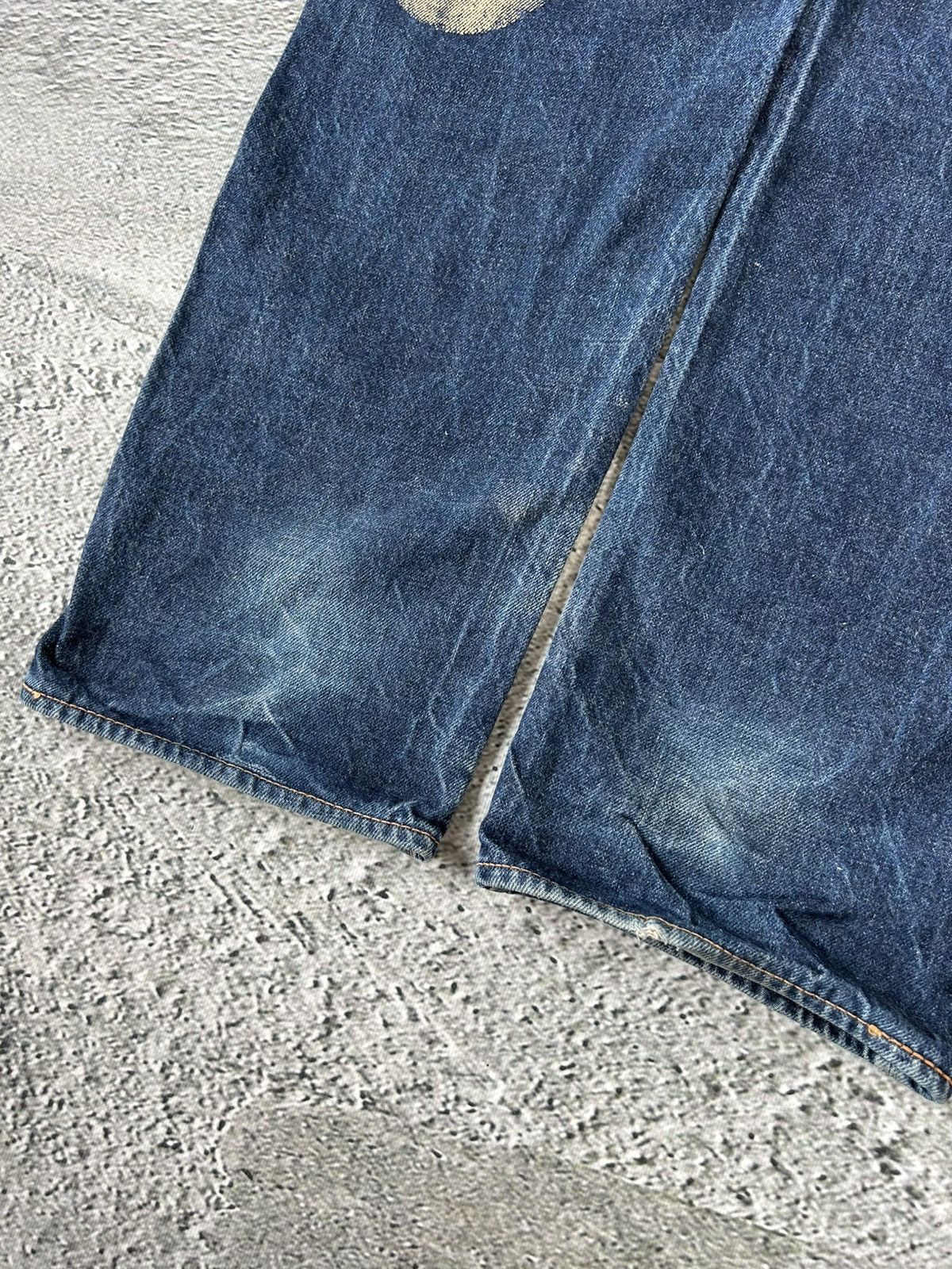 Evisu Evisu jeans daicock vintage selvedge navy big logo white Size 28" / US 6 / IT 42 - 6 Thumbnail