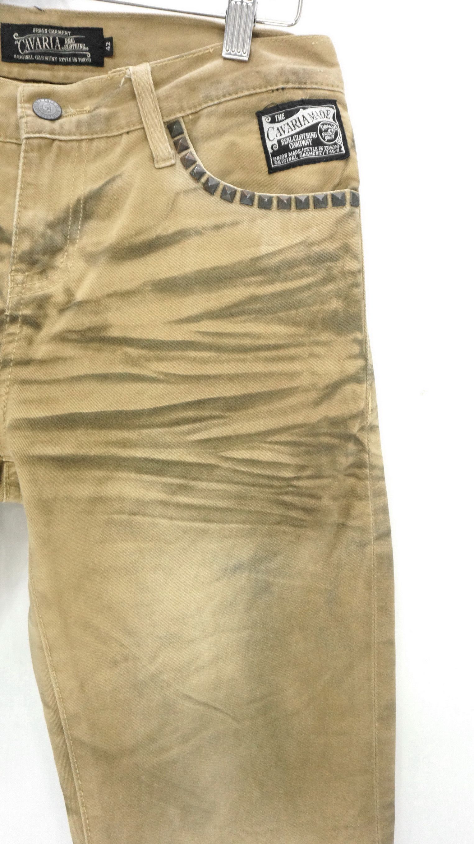 Hysteric Glamour Cavaria Japan Charcoal Wash Studded Pants Size US 29 - 6 Thumbnail