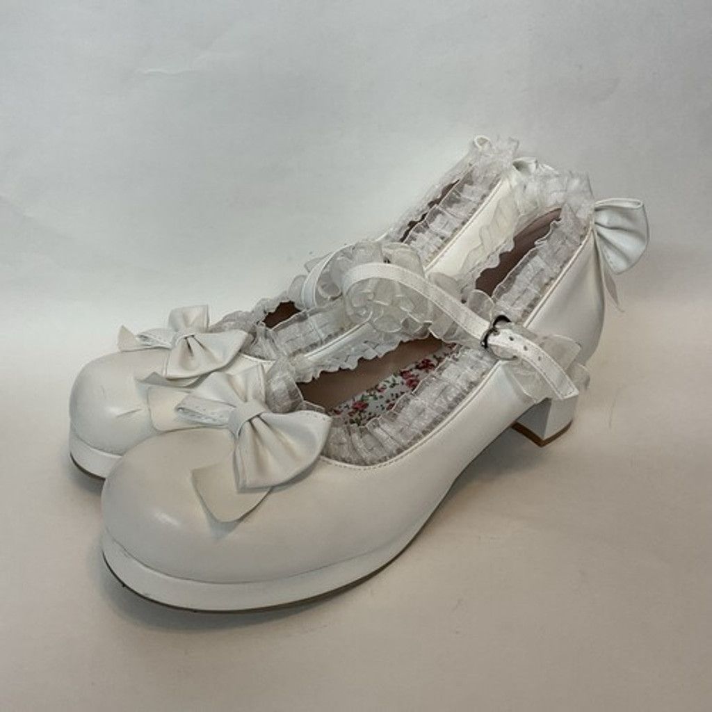 The Unbranded Brand Round Toes Bowknot Mid Thick Heels Mary Jane Women 11-11.5 Size US 11 / IT 41 - 12 Thumbnail