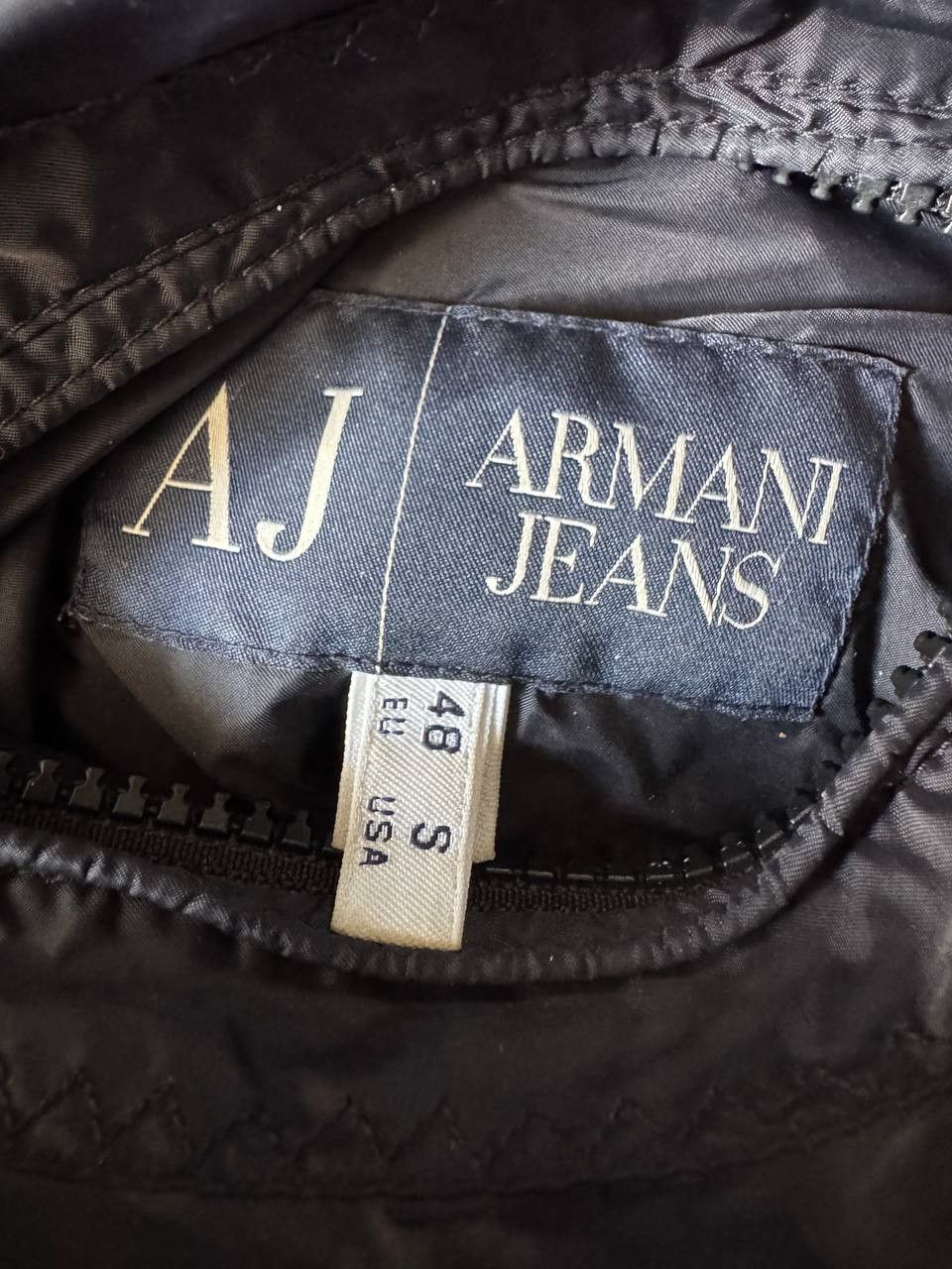 Armani Vintage Armani Jeans Reversible Nylon Bomber Jacket Size US S / EU 44-46 / 1 - 18 Thumbnail