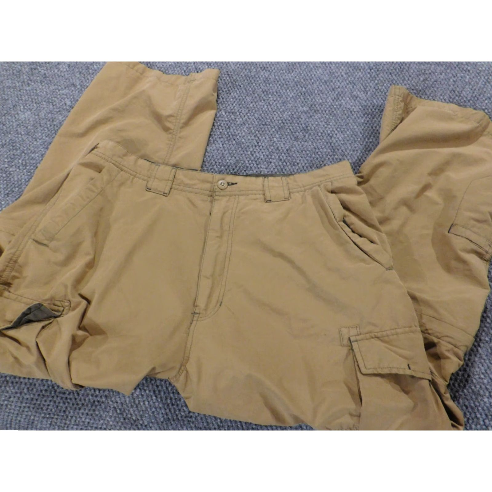 Vintage Urban Pipeline Mens Pants 36x28 Beige Straight Cargo Chino Pockets Zip Flat Front Regular Inseam 28 Vintage: No Size US 36 / EU 52 - 3 Thumbnail