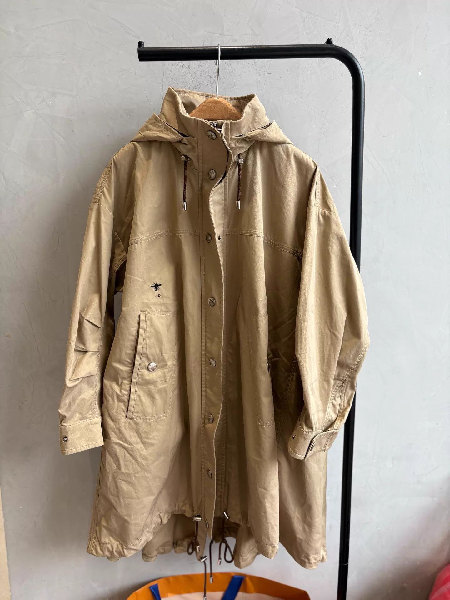 Dior Dior Khaki Hooded Longline Oversized Trench Size S Size S / US 4 / IT 40 - 1 Thumbnail