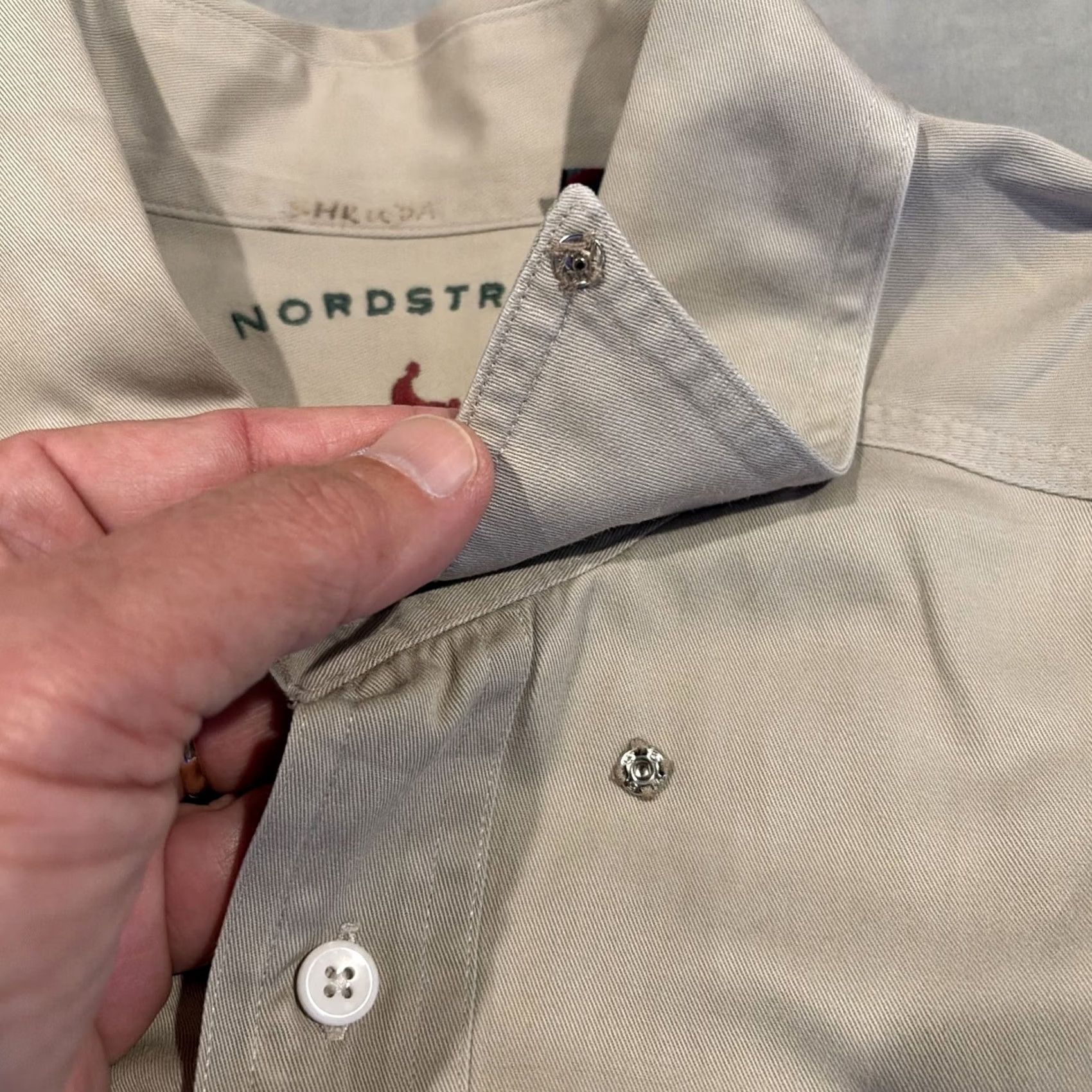 Nordstrom VINTAGE NORDSTROM SHIRT XL NATURAL STYLE LONGSLEEVE BUTTON DOWN SAFARI DRESS Size 46R - 5 Thumbnail