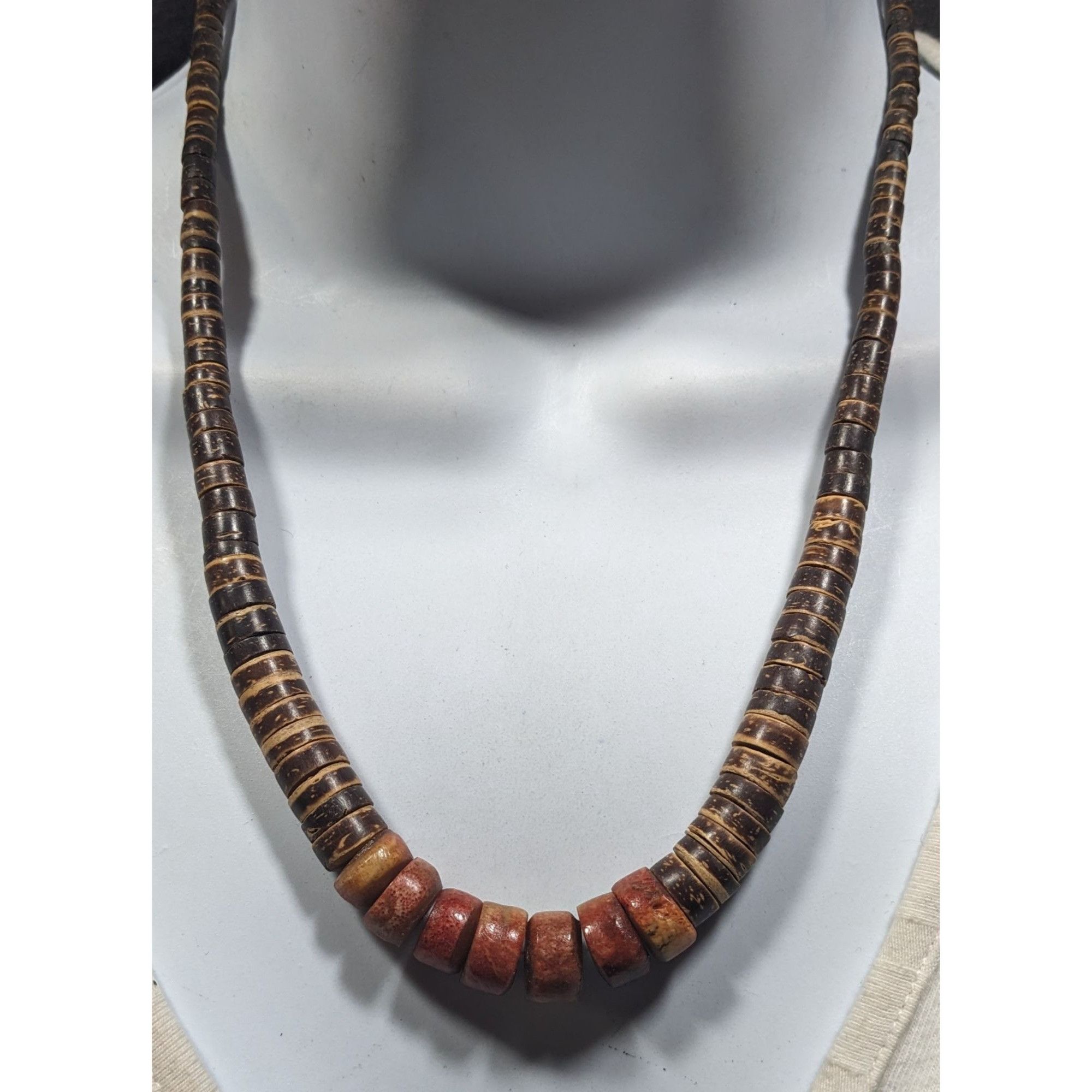 Other Vintage Handmade Wood And Stone Heishi Necklace Size ONE SIZE - 4 Thumbnail