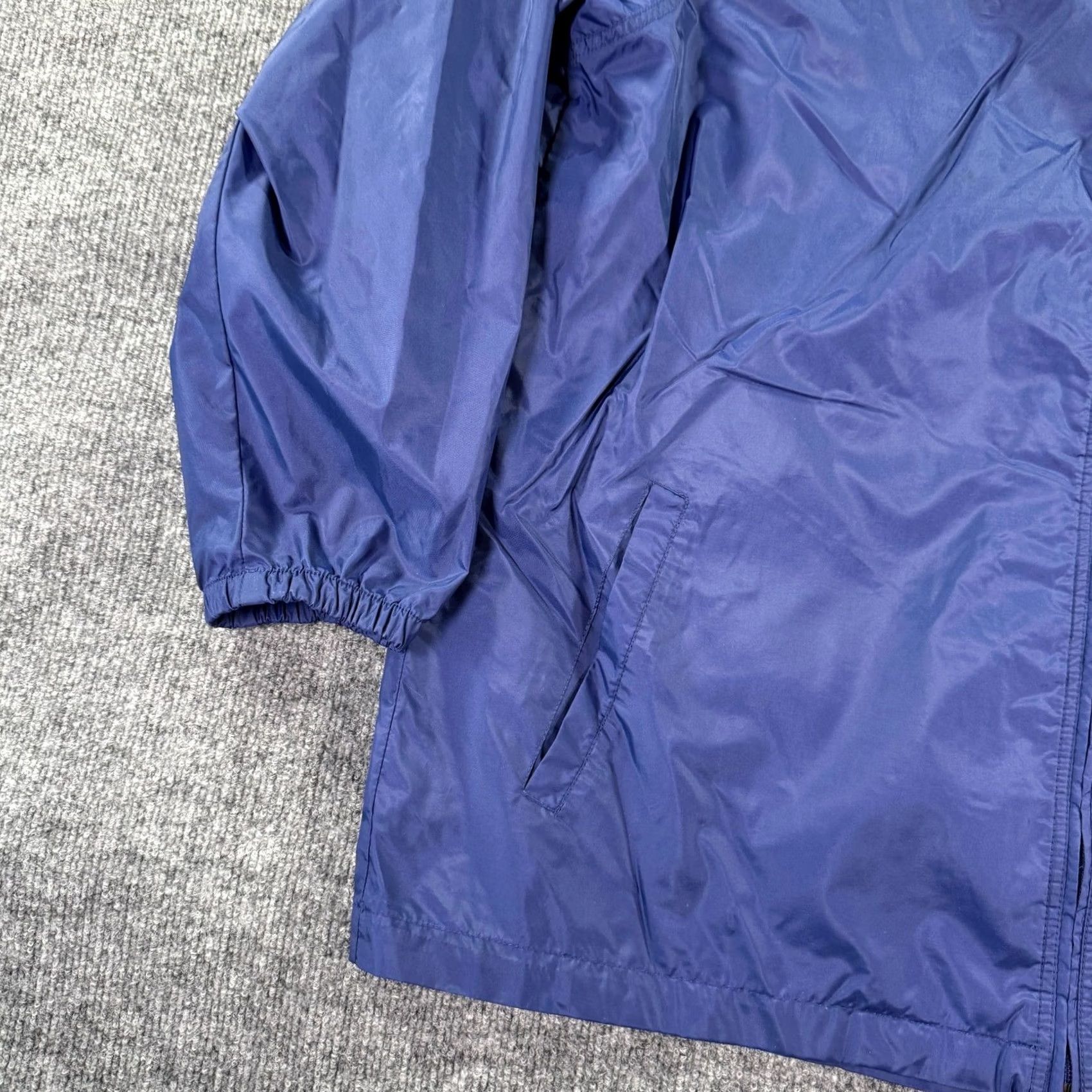 Nike VINTAGE Nike Windbreaker Mens XL Blue Stripe Full Zip Lightweight Track Jacket Size US XL / EU 56 / 4 - 4 Thumbnail