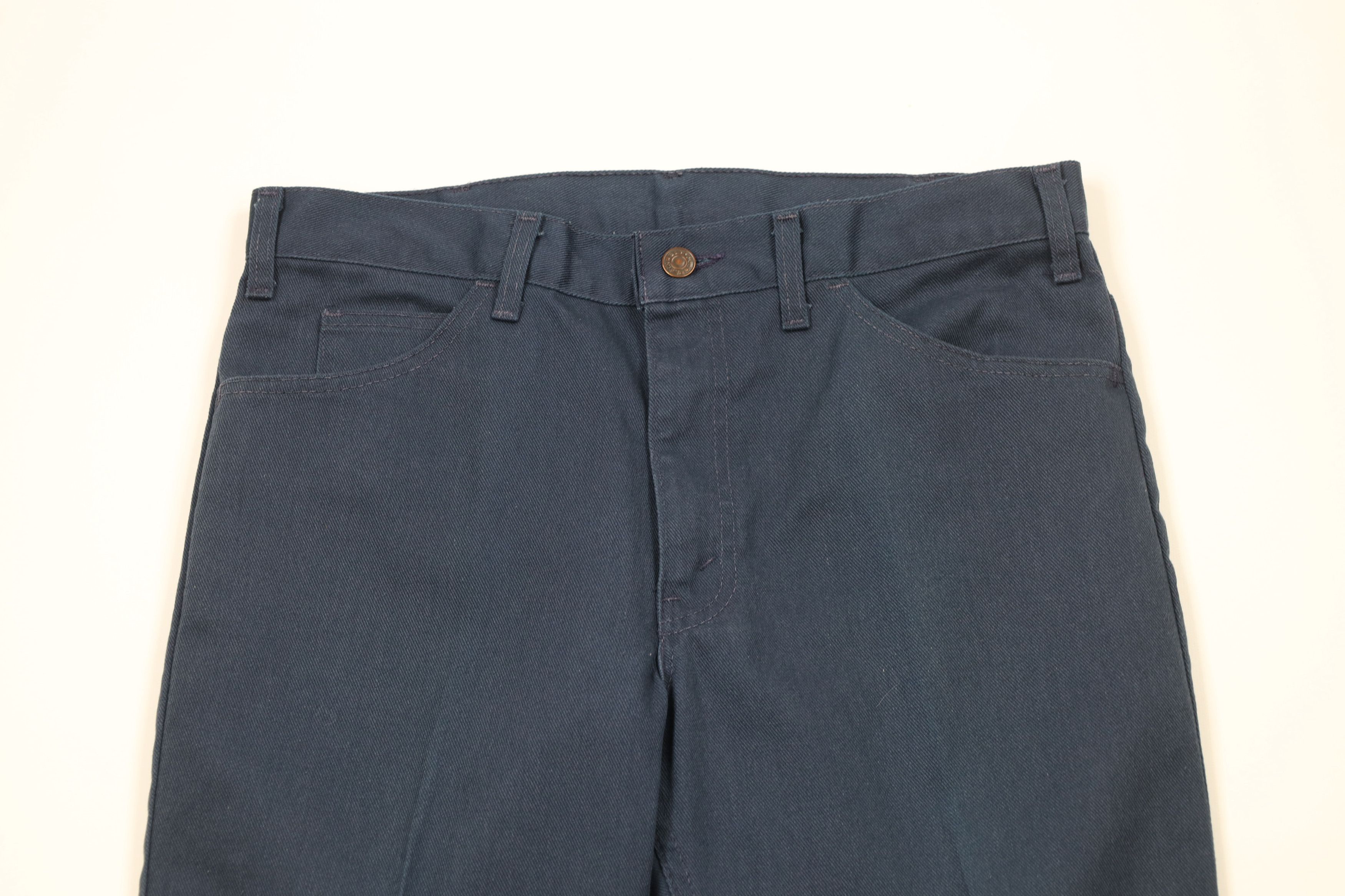 Vintage Vintage 70s Streetwear Flared Wide Leg Denim Jeans Blue USA Size US 33 - 2 Thumbnail