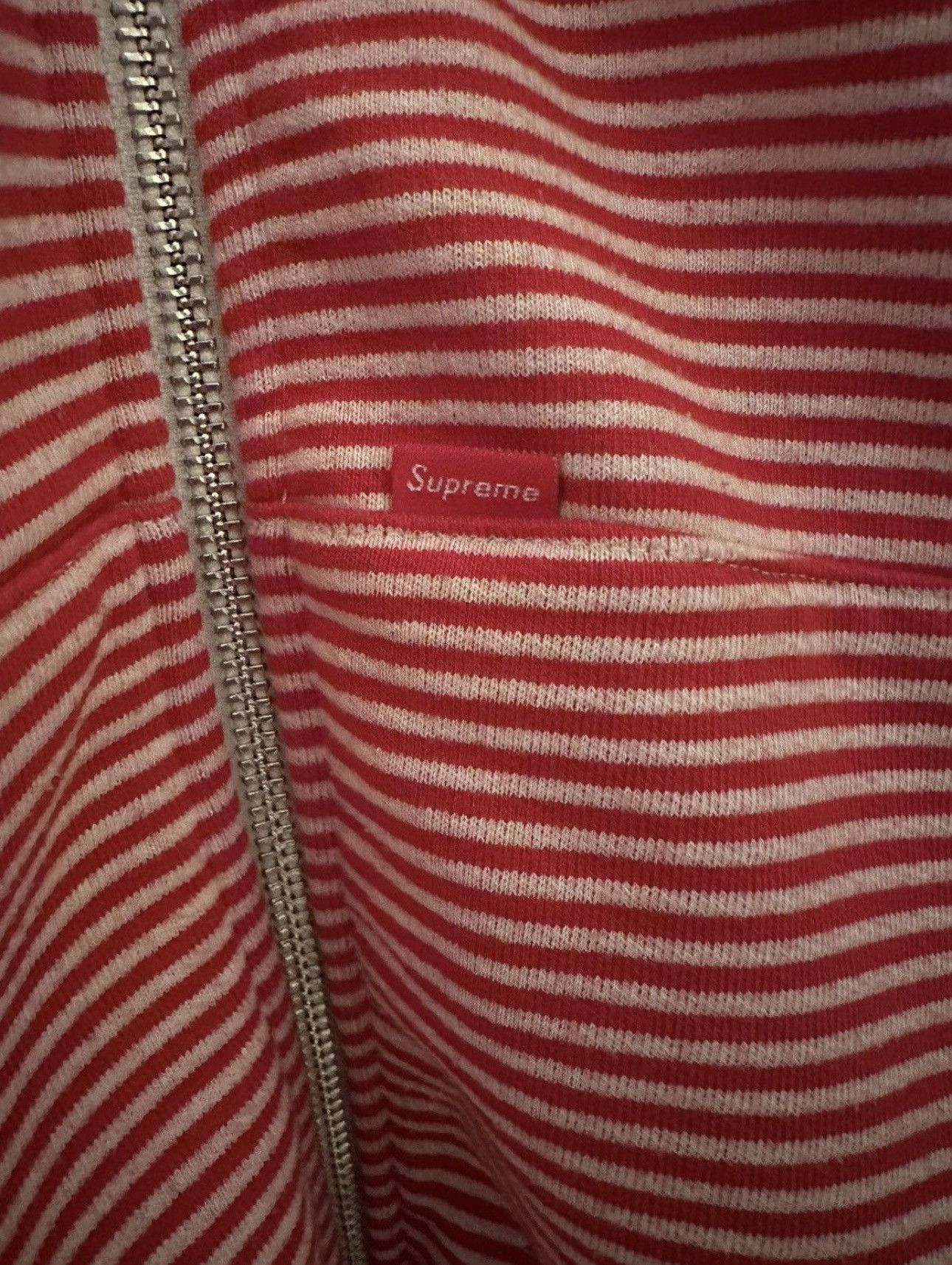 Supreme 2009 Supreme Horizontal Stripes Zip Up Hooded Sweatshirt Size US L / EU 52-54 / 3 - 6 Thumbnail