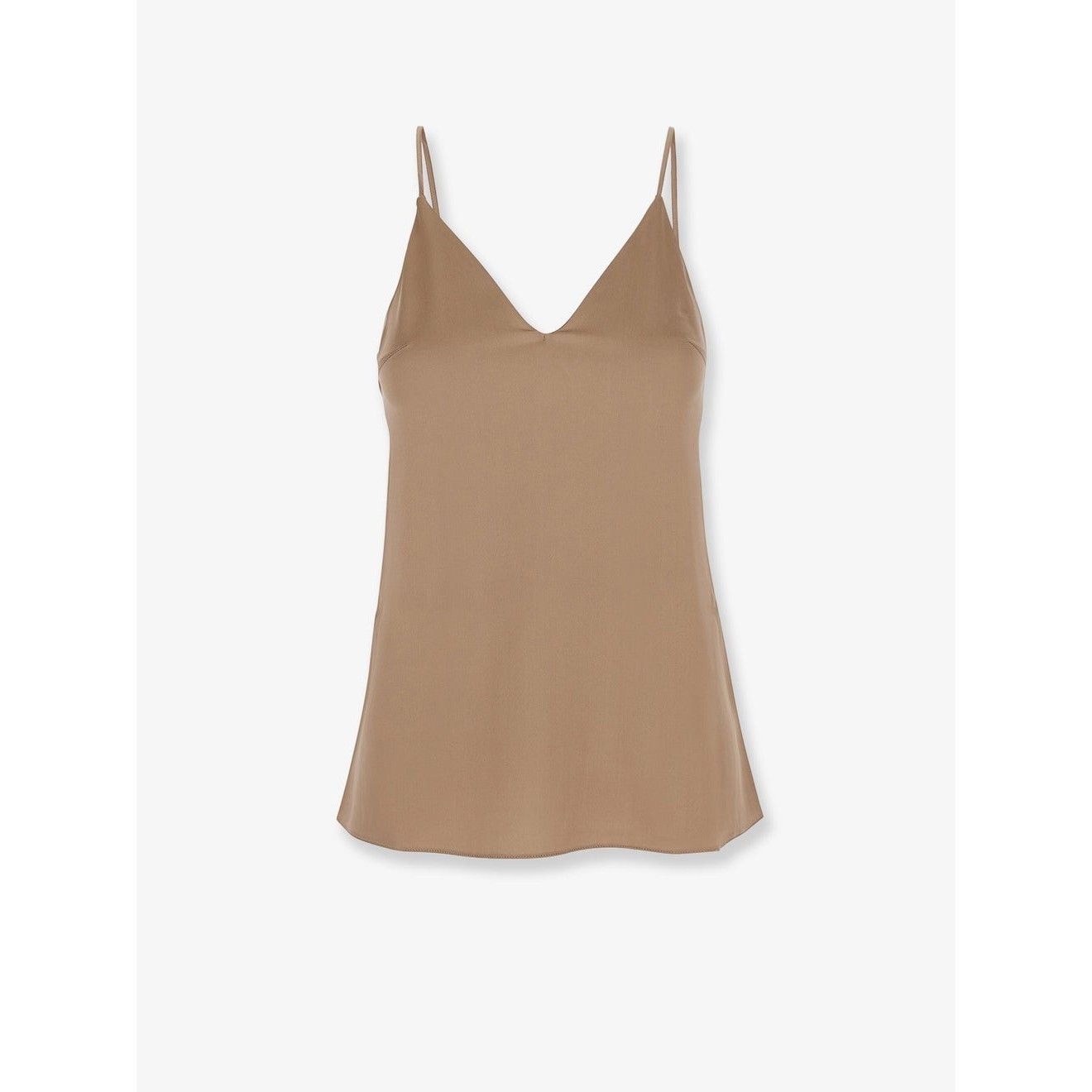 BRUNELLO CUCINELLI Brown Silk Top New & Authentic (Women's s