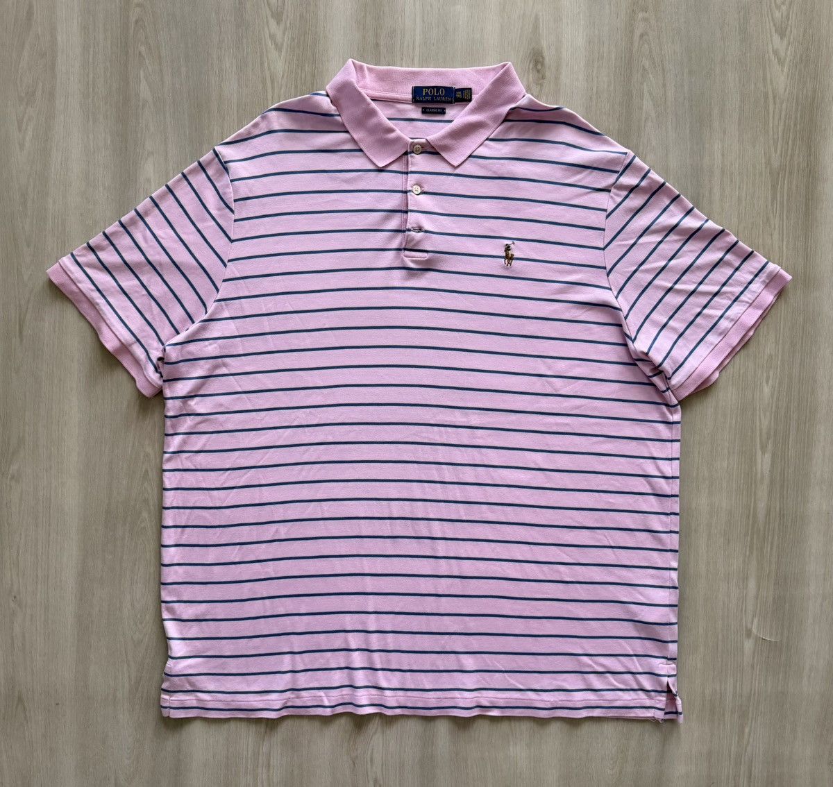 Polo Ralph Lauren Polo Ralph Lauren Polo Pima Knit Flesh Pony Sz 2XL Size US XXL / EU 58 / 5 - 1 Thumbnail