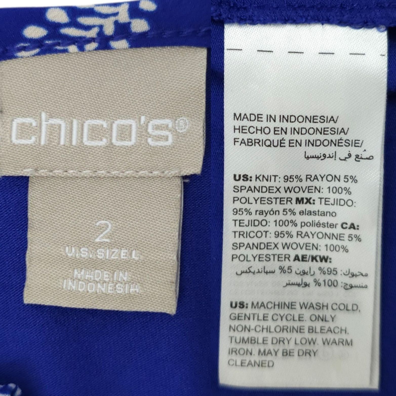 Chicos Chicos Pullover Top Womens 2 US L Paisley Handkerchief Batwi Size L / US 10 / IT 46 - 7 Thumbnail