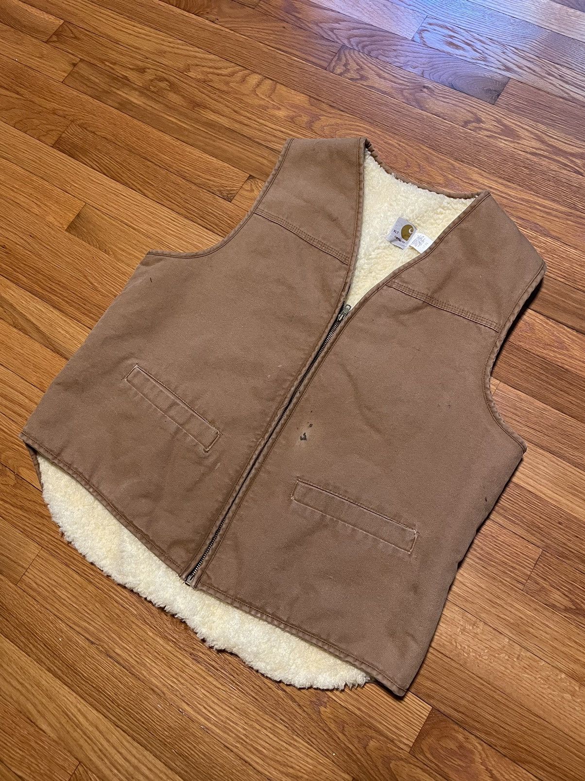 Carhartt Vintage Carhartt Sherpa-Lined Vest Size US XL / EU 56 / 4 - 1 Thumbnail