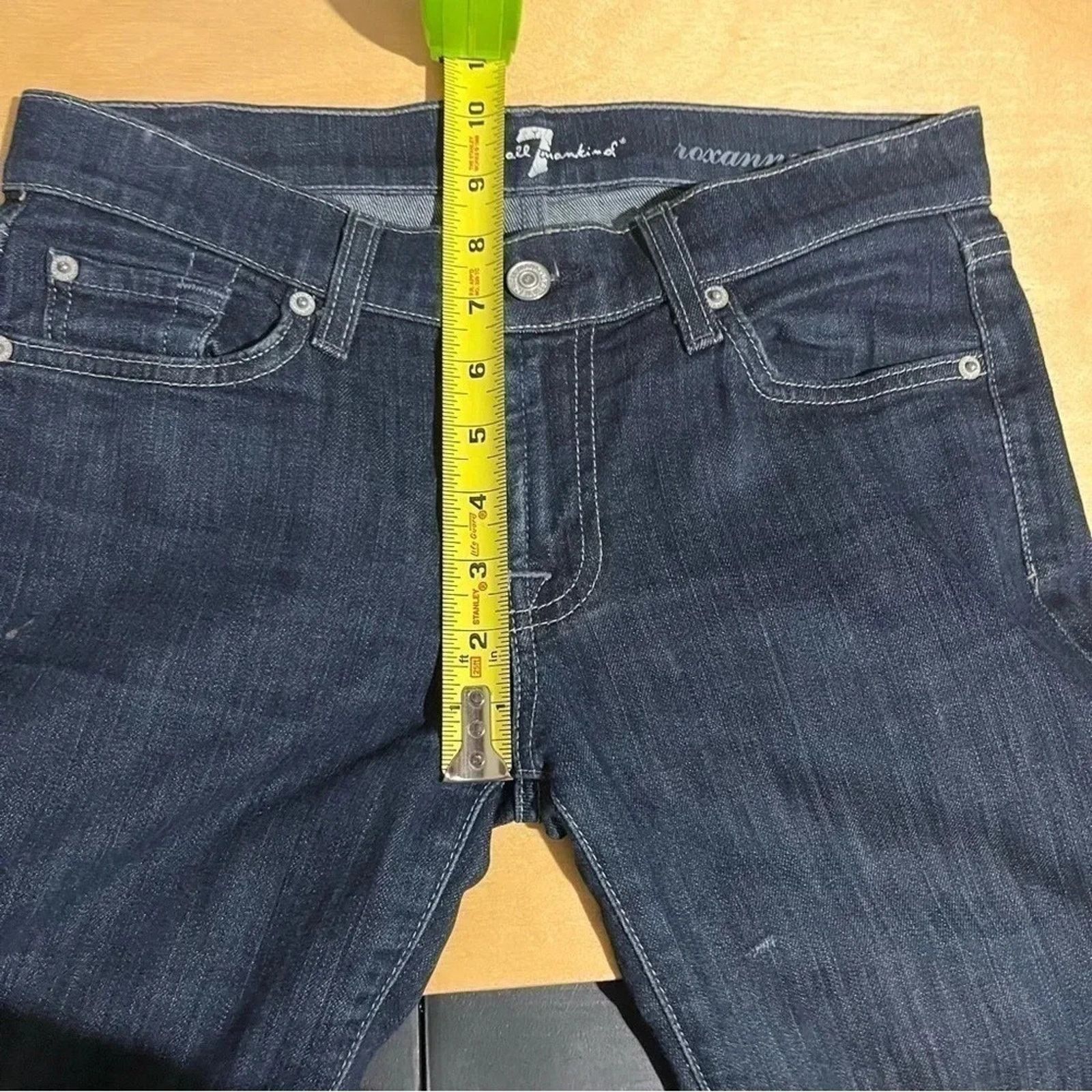 7 For All Mankind 7FAM Roxanne Skinny Jeans SZ 27 Dark Wash Size 27" / US 4 / IT 40 - 8 Thumbnail