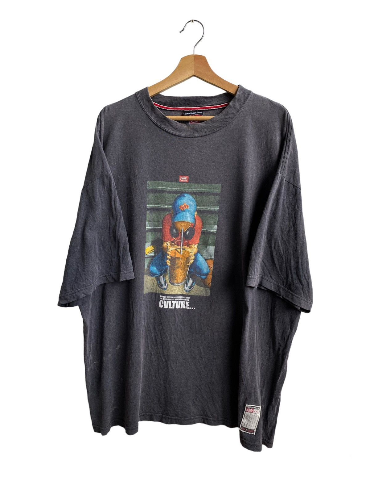 Ecko Unltd. × Rap Tees × Vintage 🔥🔥Rare Vintage Ecko Unltd. " CULTURE " nice backhit tee Size US XXL / EU 58 / 5 - 2 Thumbnail