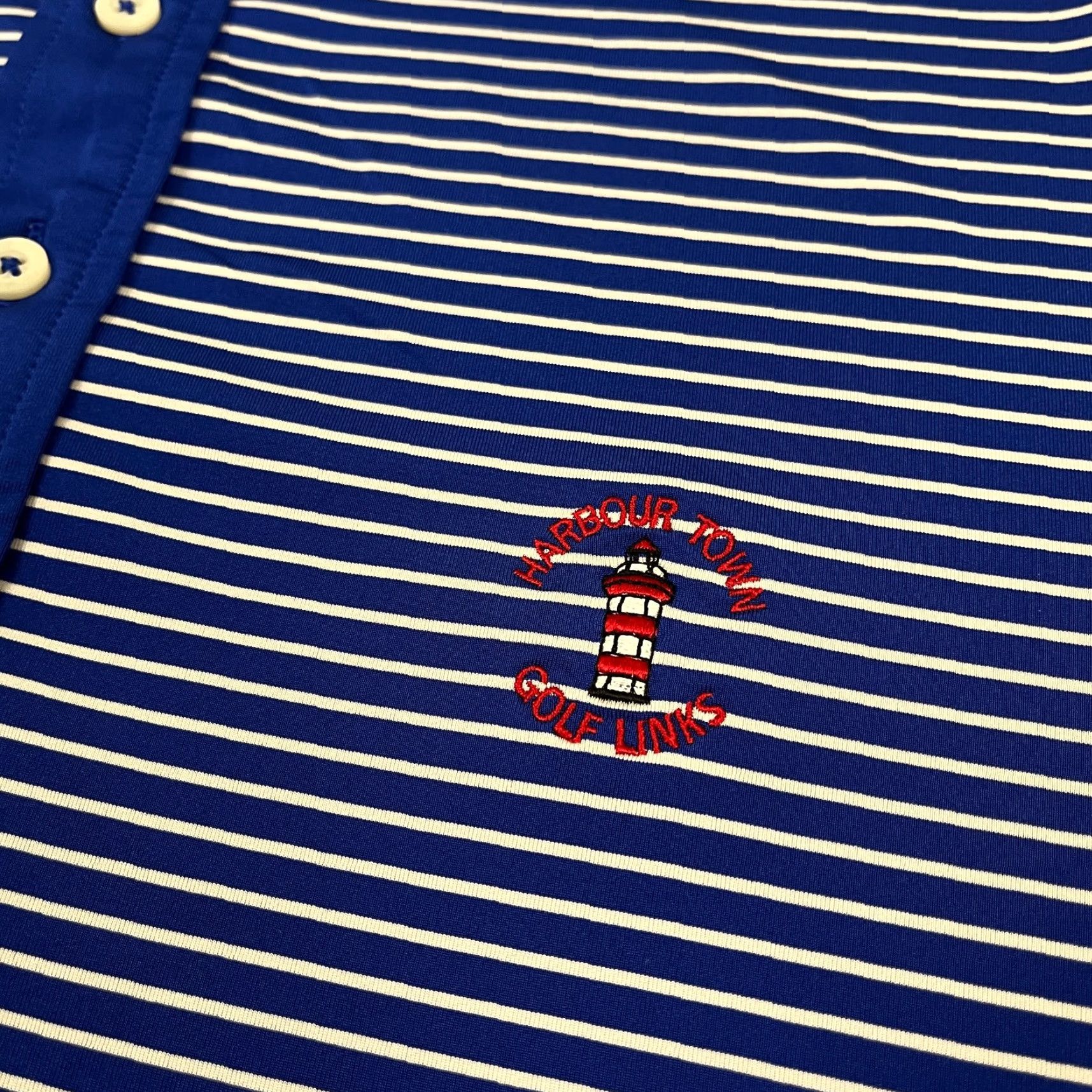 RLX Ralph Lauren RLX Ralph Lauren Polo Golf Harbour Town Links Mens XL Blue Shirt Sports Preppy Logo Classic Knit Short Sleeve Activewear Size US XL / EU 56 / 4 - 2 Thumbnail