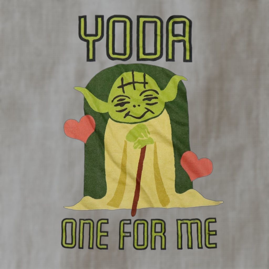 Star Wars Star Wars Yoda One For Me Valentine Gift Tee T-Shirt Men's M Medium Blue Shirt Graphic Print Short Sleeve Vintage: No Size US M / EU 48-50 / 2 - 1 Thumbnail