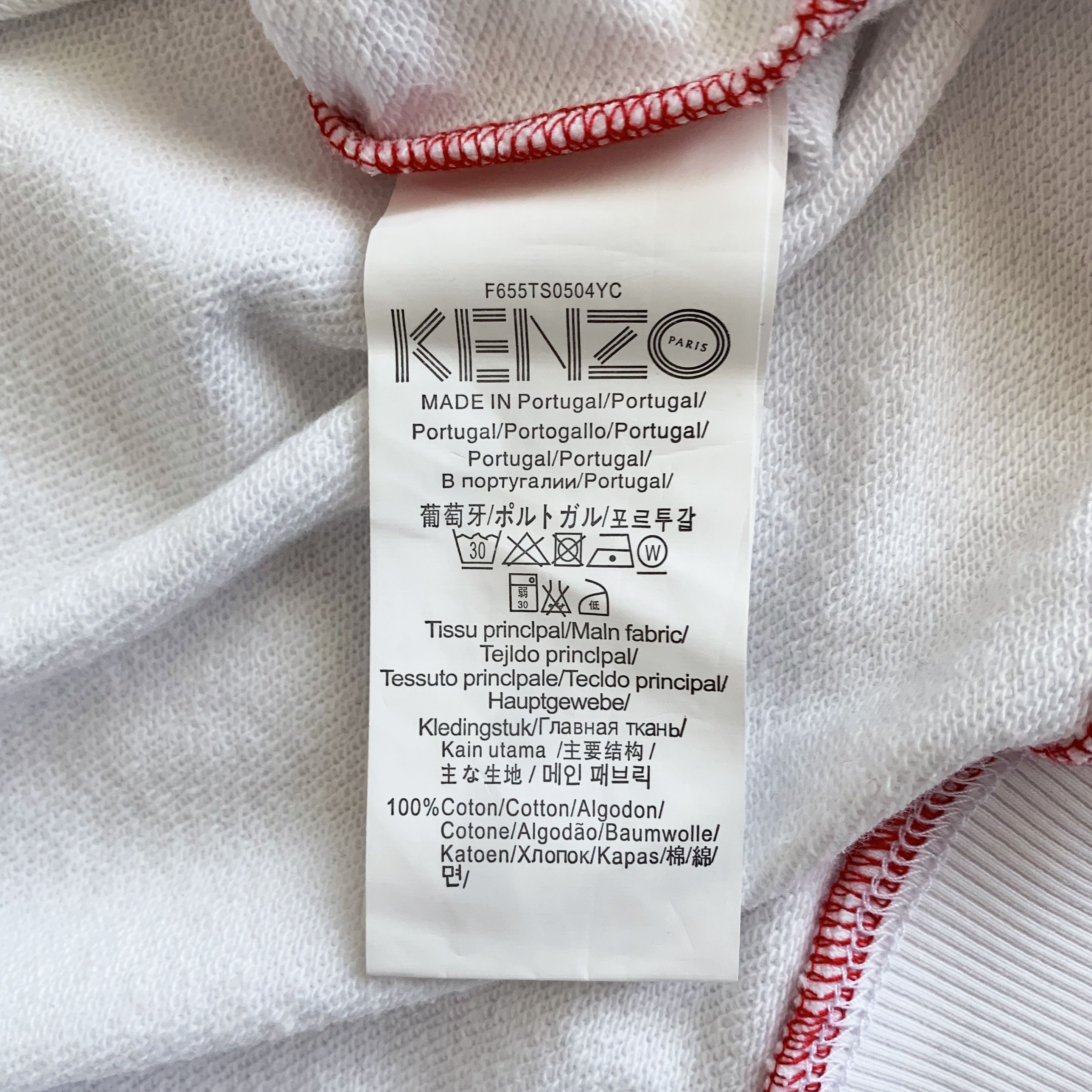 Kenzo KENZO Hoodie Red and White Limited Edition Colorblock Tiger Size US XL / EU 56 / 4 - 9 Thumbnail