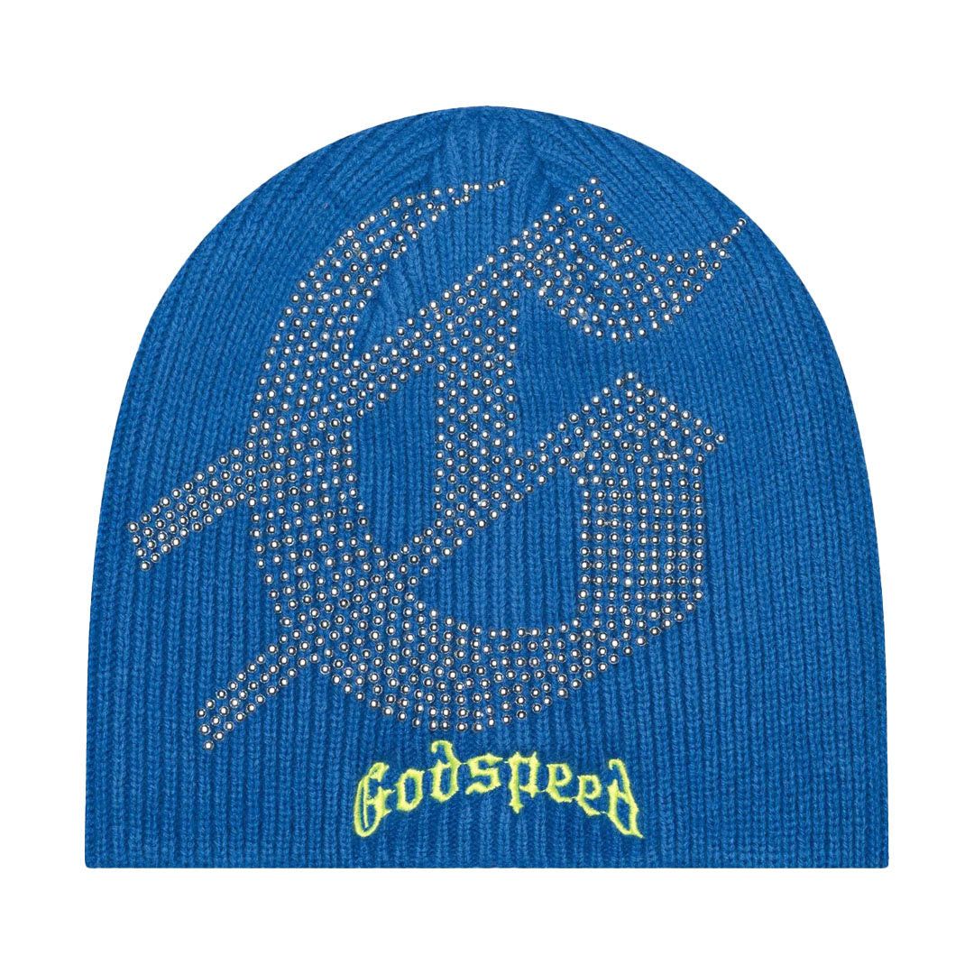 Godspeed Studded Beanie Blue Neon Green Size ONE SIZE - 1 Preview