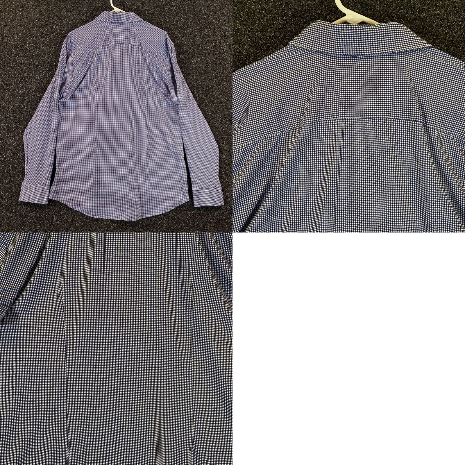 Mizzen+Main Mizzen+Main Shirt Mens XL Trim Fit Blue Check Button Up Spinnaker Long Sleeve Size US XL / EU 56 / 4 - 8 Thumbnail
