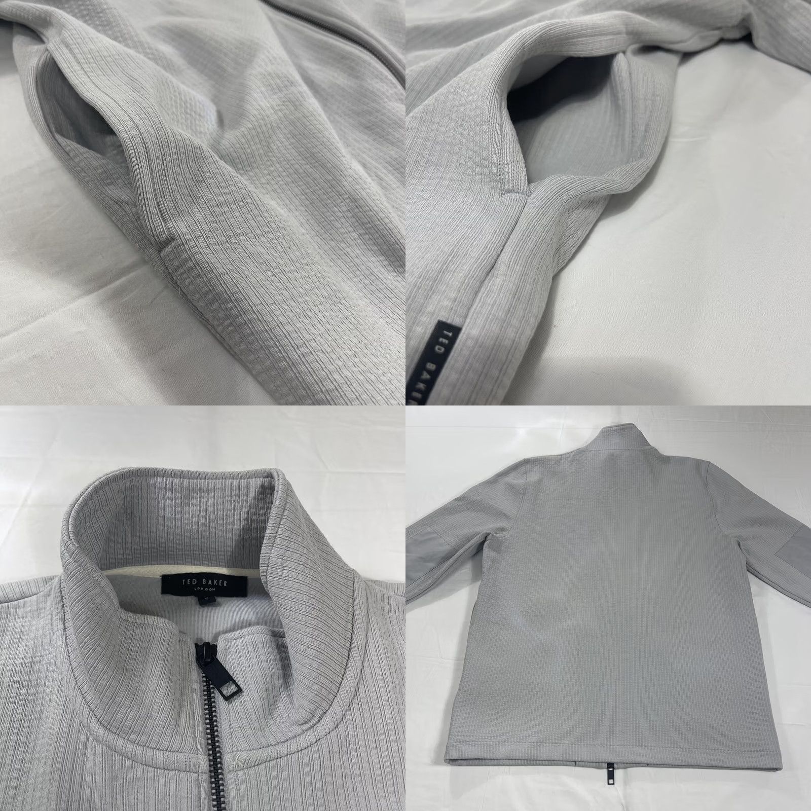 Ted Baker Ted Baker London Men's Bomber Jacket Full Zip Gray Sz 4" Size US S / EU 44-46 / 1 - 10 Thumbnail