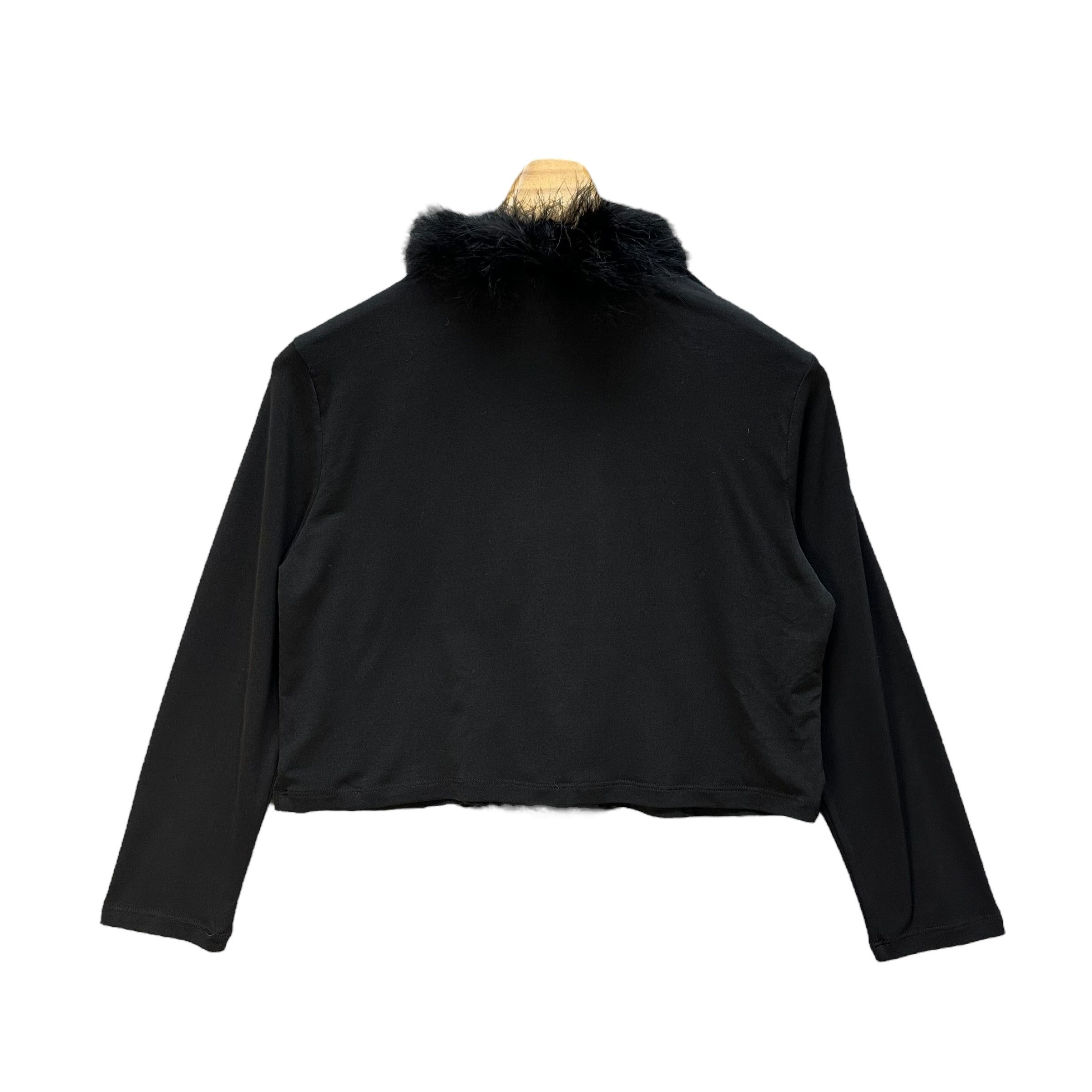 Calvin Klein CALVIN KLEIN Fur Crop Cardigan Jacket #95-1459 Size M / US 6-8 / IT 42-44 - 12 Thumbnail