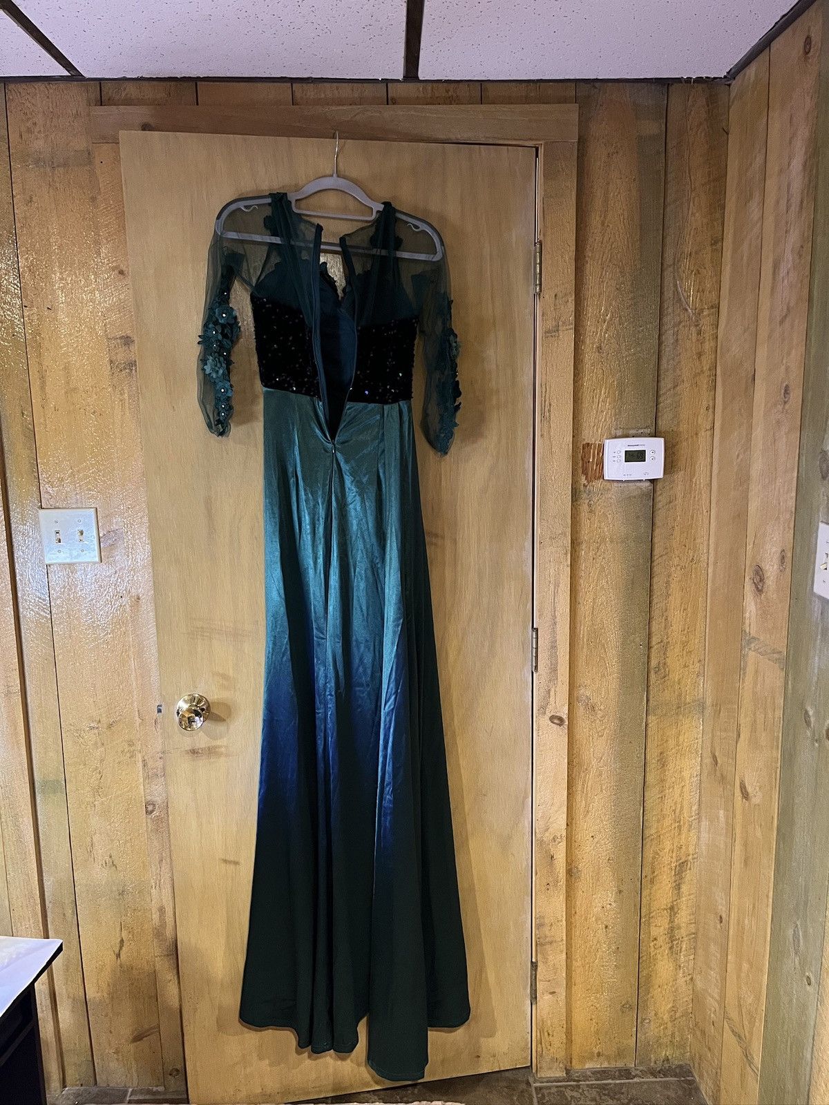 Shein Emerald Green Long Sleeve Formal Dress Size XS / US 0-2 / IT 36-38 - 4 Thumbnail