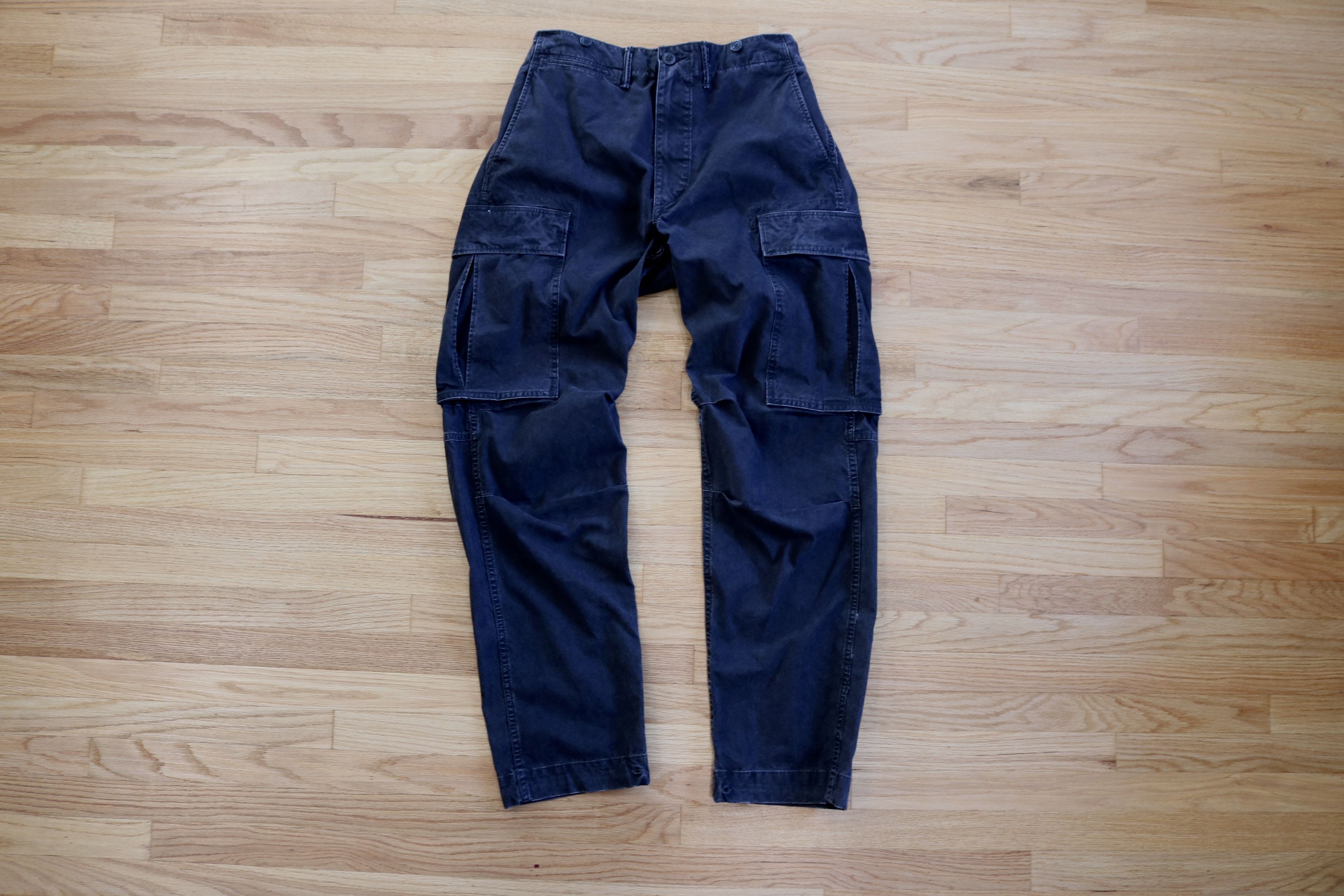 RRL Ralph Lauren Double RL Surplus Canvas Cargo Pant in Washed 