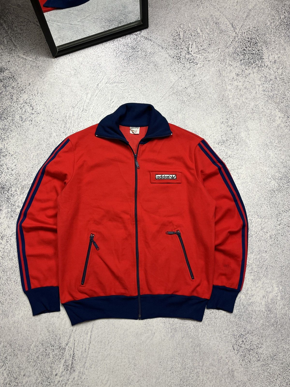 Adidas Vintage 90's Adidas Retro YUGOSLAVIA Red Zip Track Jacket Size US M / EU 48-50 / 2 - 1 Thumbnail