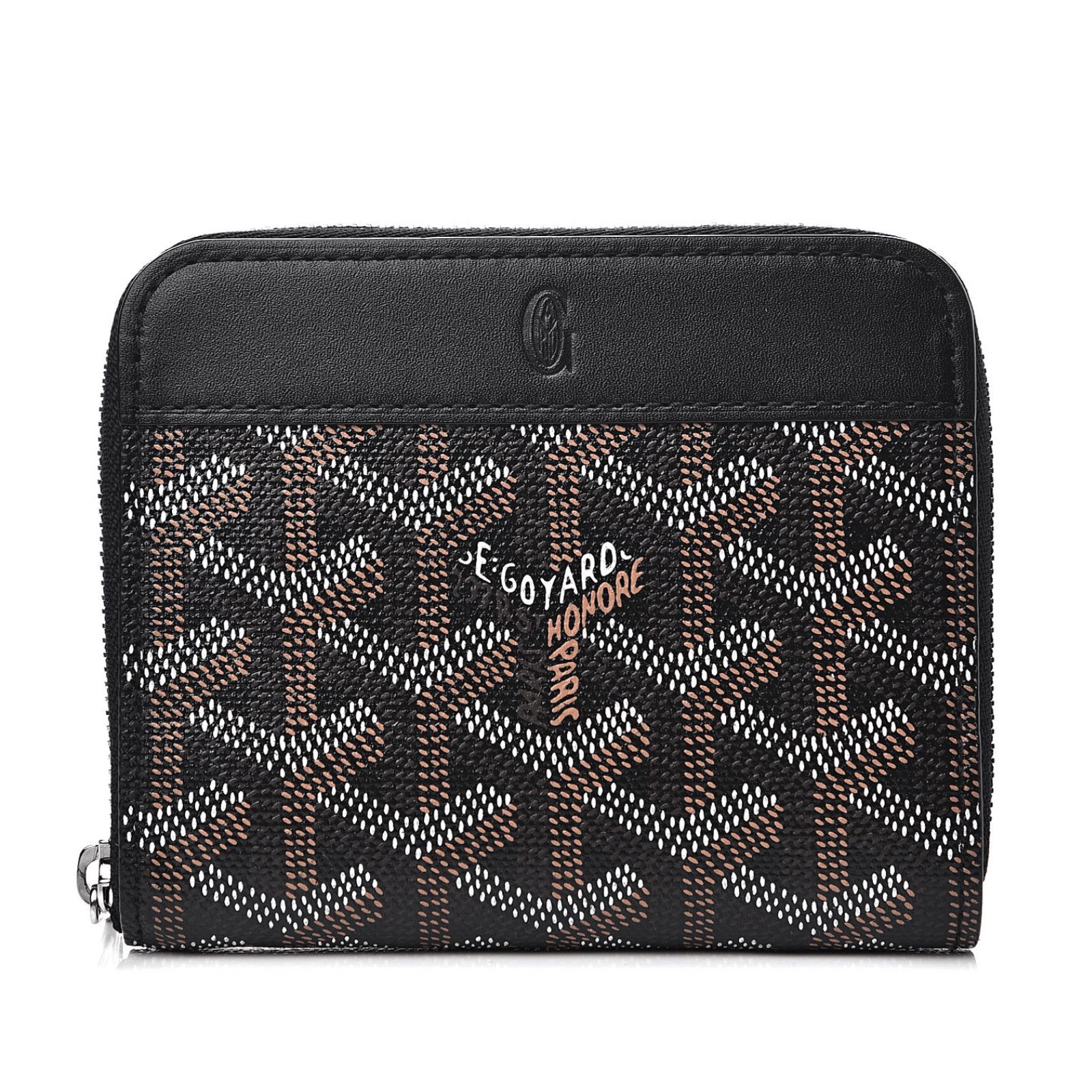 image of Goyard Matignon Pm Zip Around Wallet Black, Men's