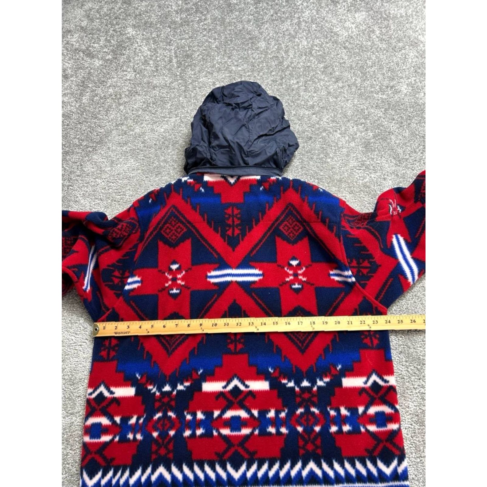 Polo Ralph Lauren VINTAGE Polo Ralph Lauren Jacket Mens Large Multi Fleece Aztec Southwest Pack Away Hood Size US L / EU 52-54 / 3 - 5 Thumbnail
