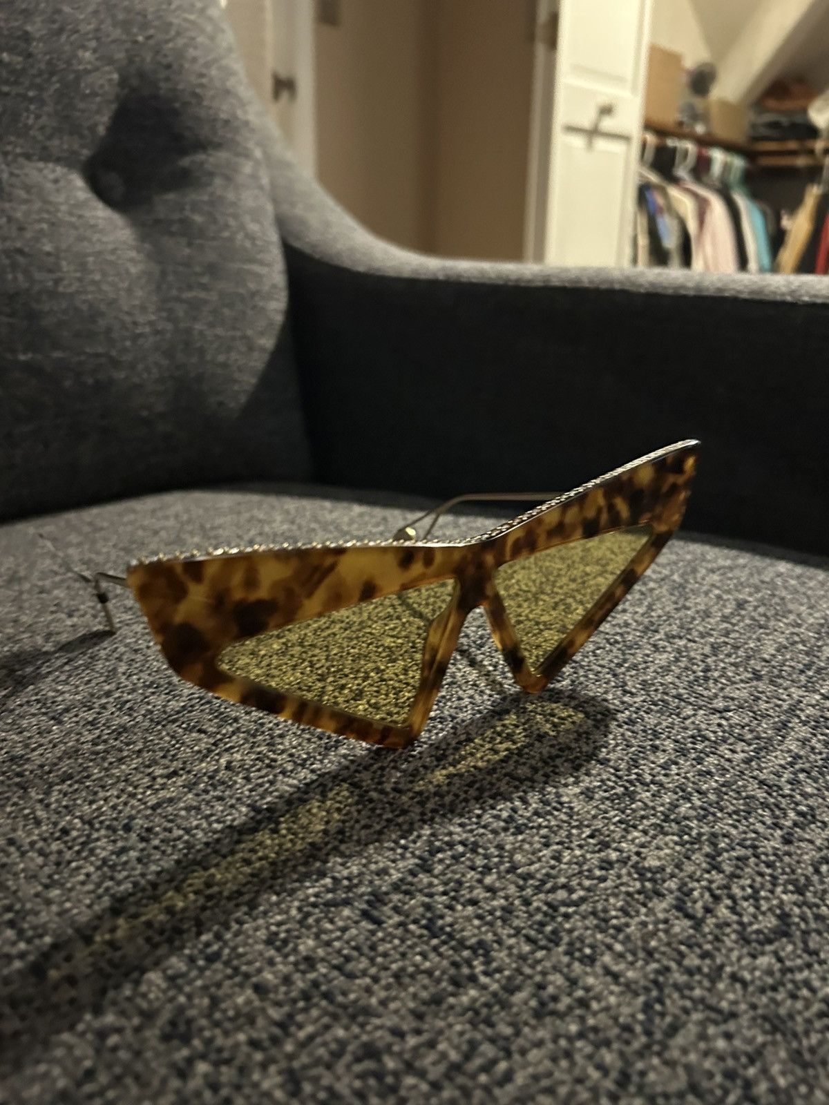 Gucci Gucci GG0430S 003 Havana Crystal Mask Hollywood Forever Size ONE SIZE - 2 Thumbnail