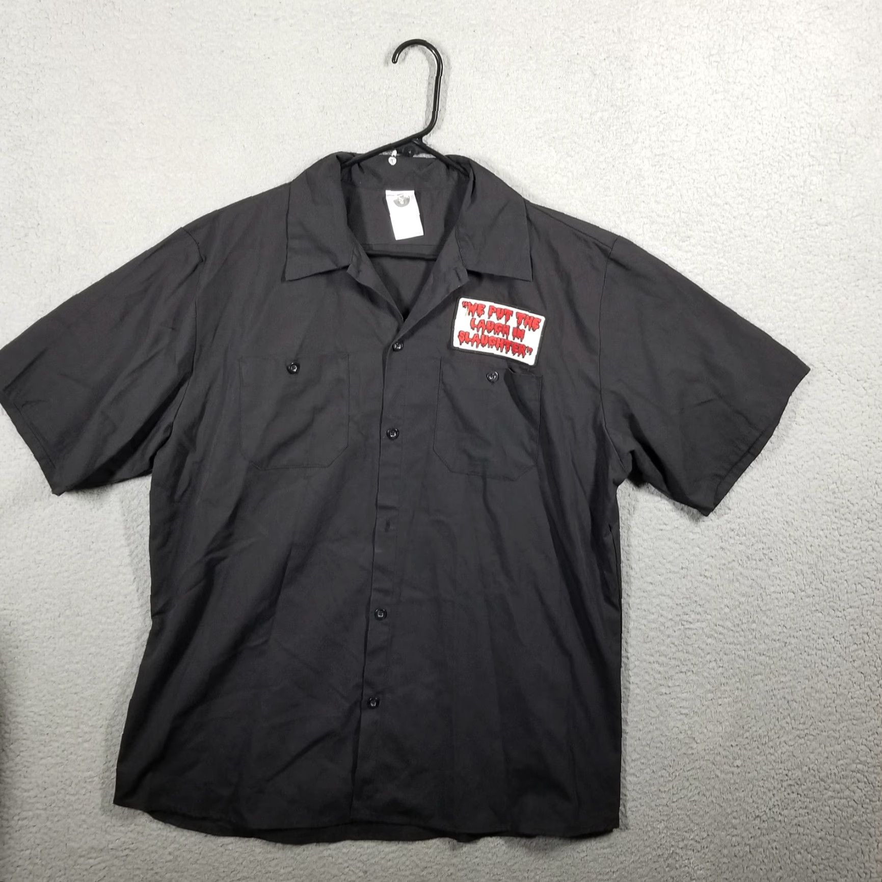 ESPIRIT Spirit Halloween Shirt Mens XL Black Scary Clown Costume Work Button Up Horror Size US XL / EU 56 / 4 - 3 Thumbnail