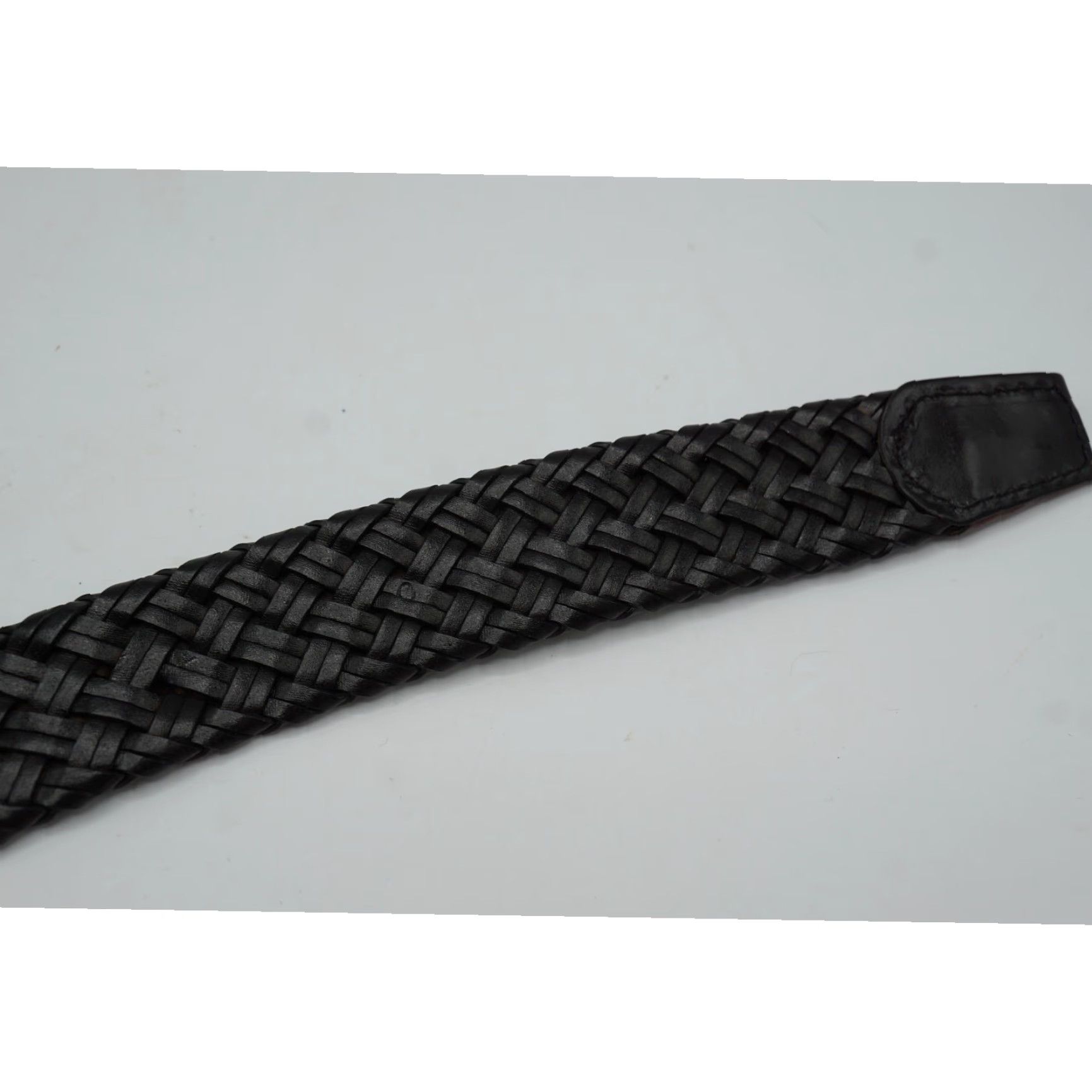 Nike Nike Golf Belt Swoosh Reversible Braided Black Tan Silver Buckle Belt – Nike – 1-1/4" – 44" Overall – Womens Size ONE SIZE - 3 Thumbnail